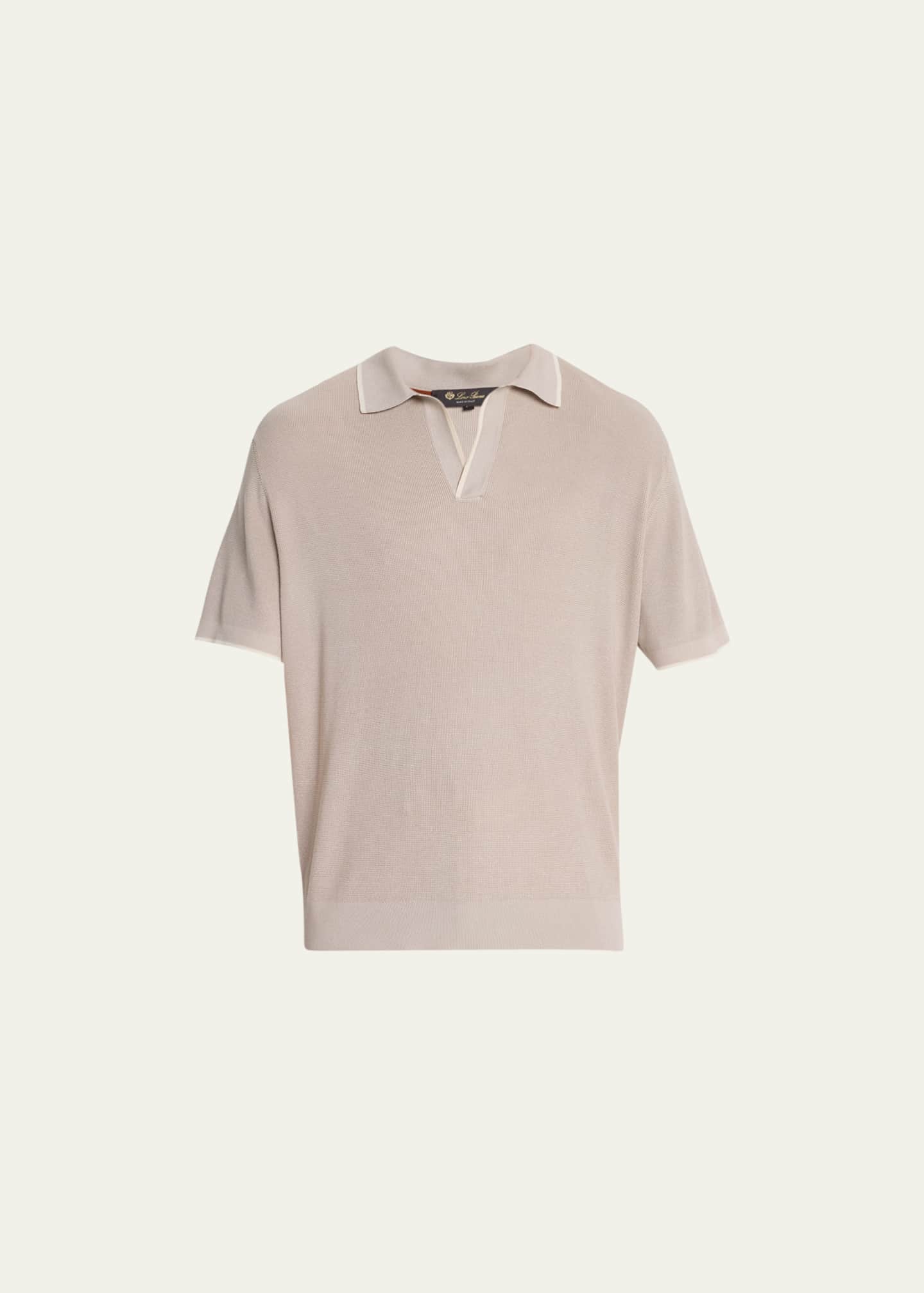 Loro Piana Men's Silk Polo Shirt Bergdorf Goodman