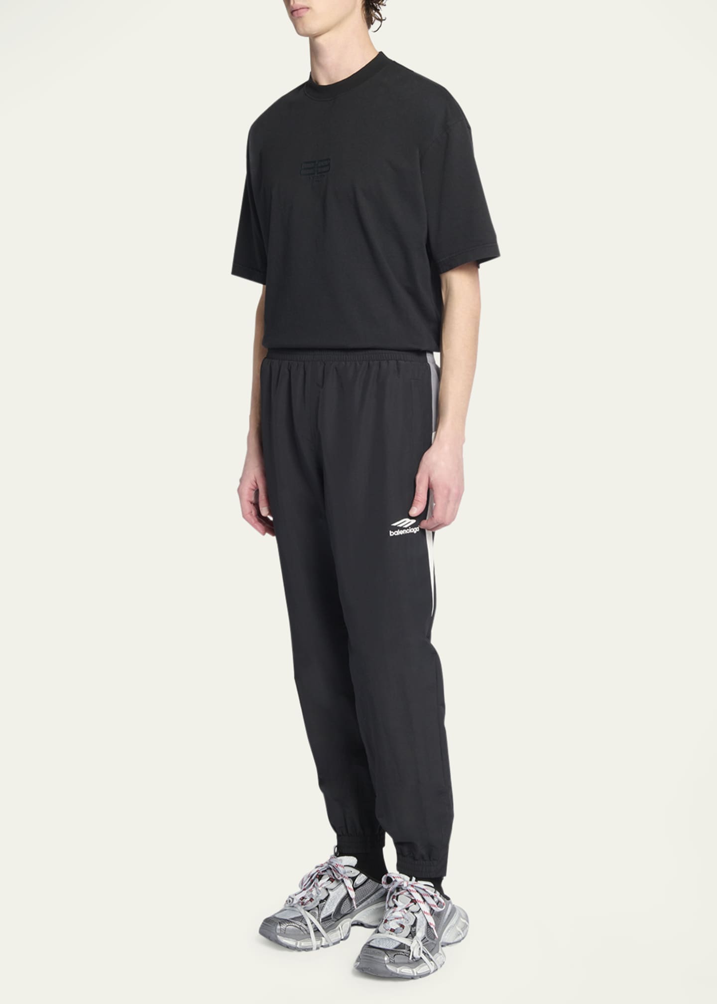 BALENCIAGA Oversized stretch-jersey wide-leg pants