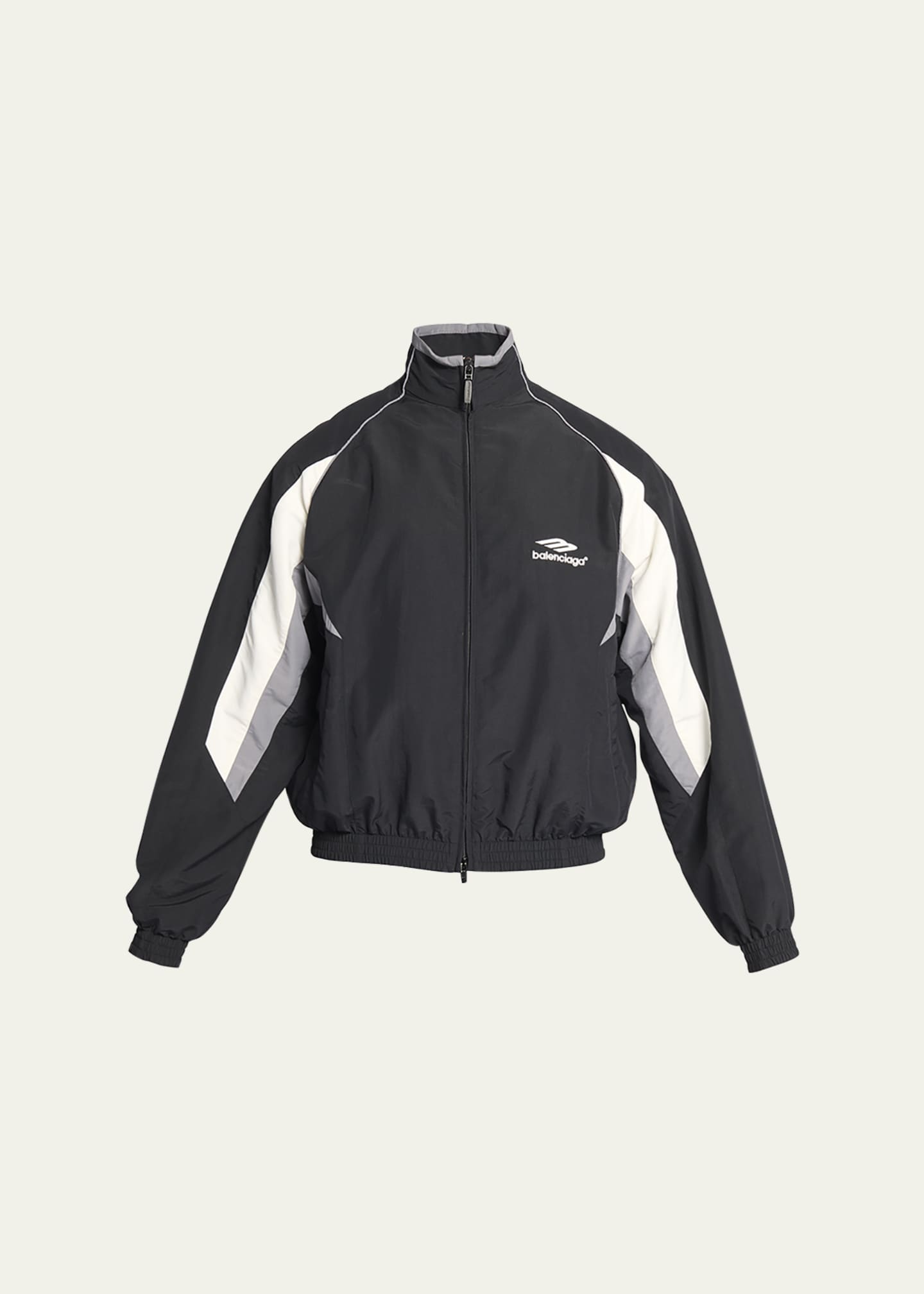 Balenciaga Men's Colorblock Nylon Track Jacket