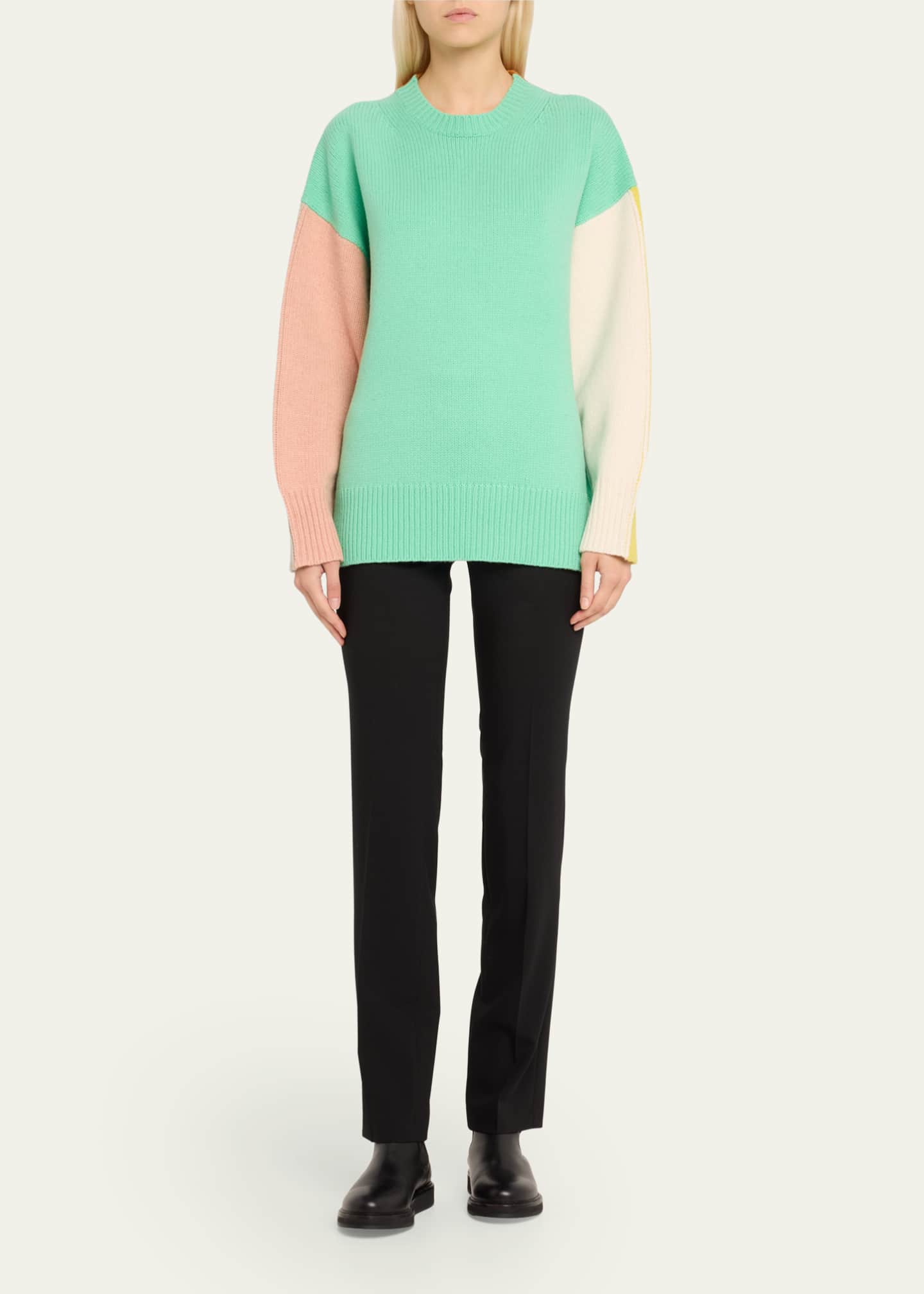 ZANKOV Ryo Colorblock Wool Sweater Image 2 of 5