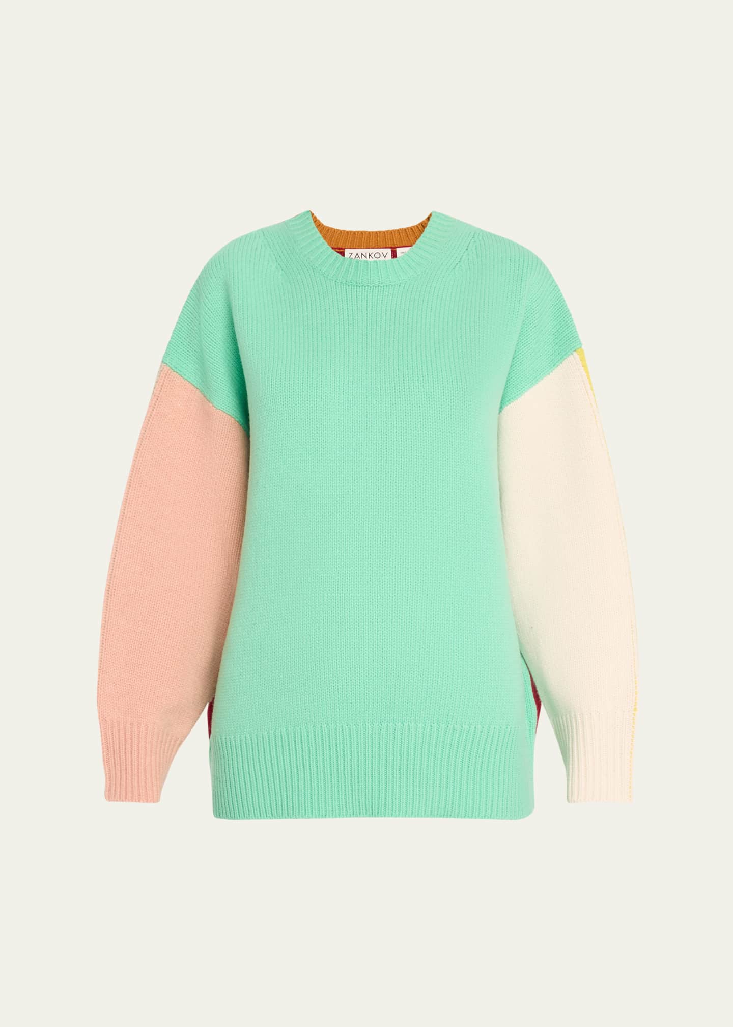 ZANKOV Ryo Colorblock Wool Sweater Image 1 of 5