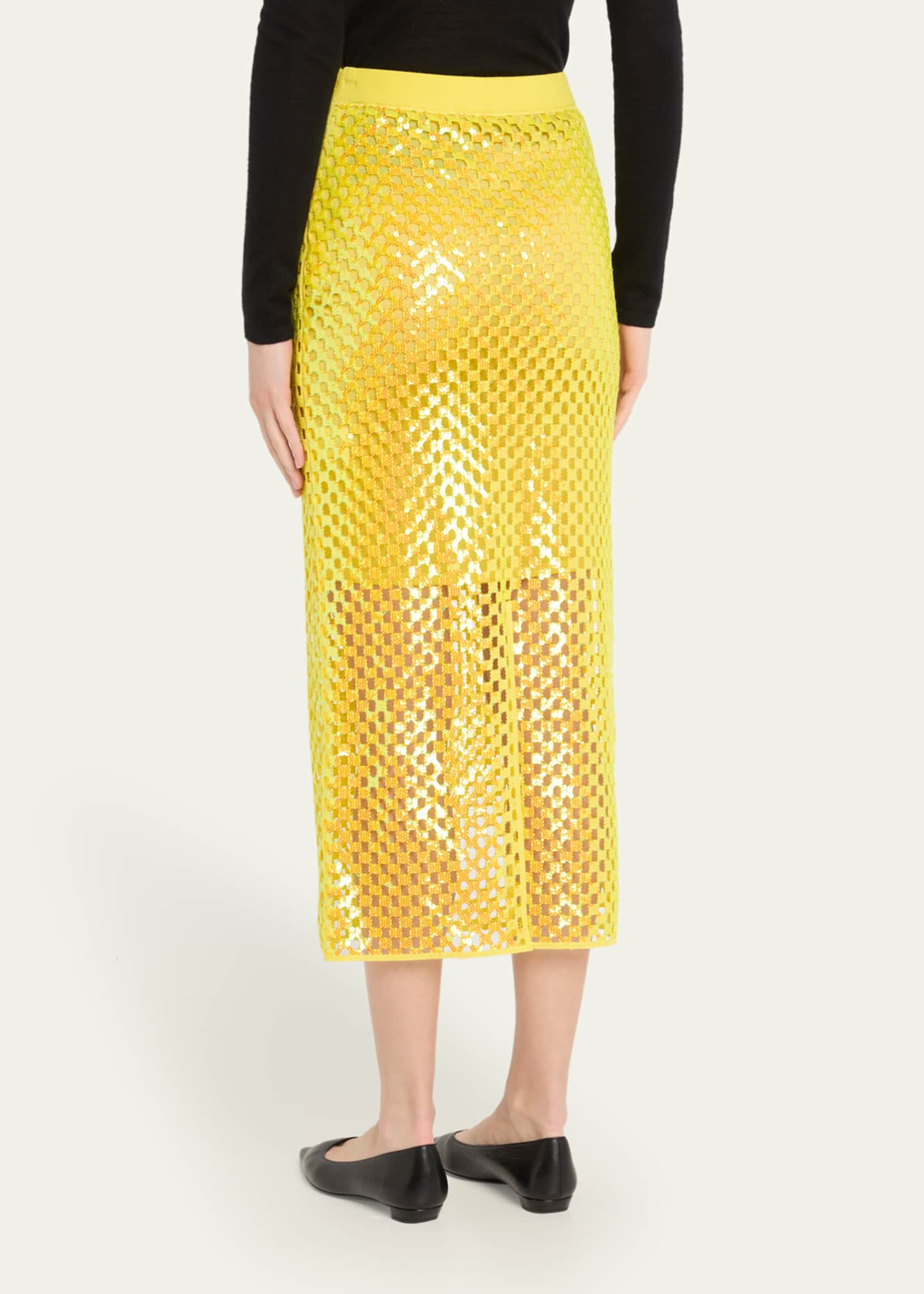 ZANKOV Halene Perforated Midi Skirt Image 3 of 5