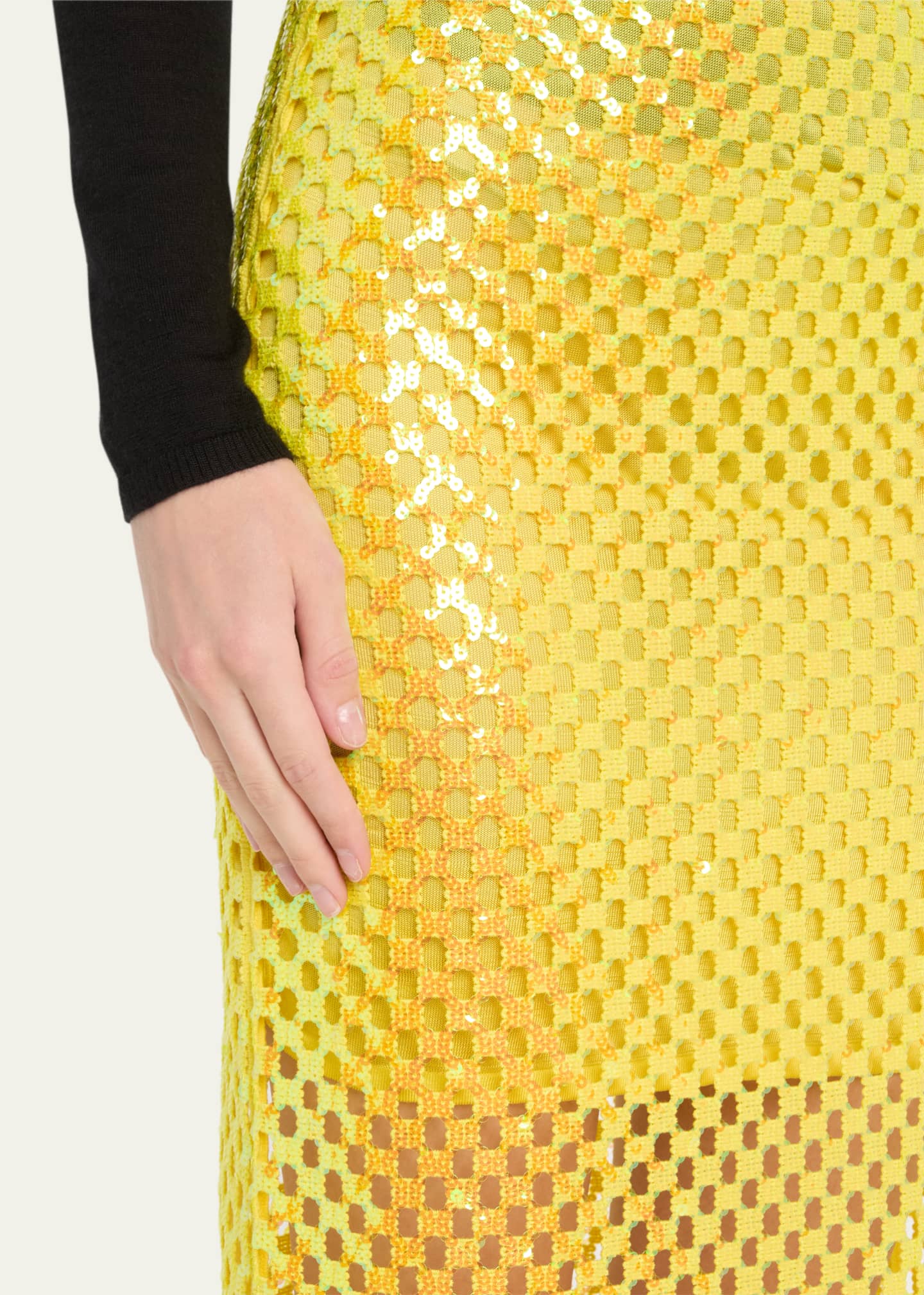 ZANKOV Halene Perforated Midi Skirt Image 5 of 5