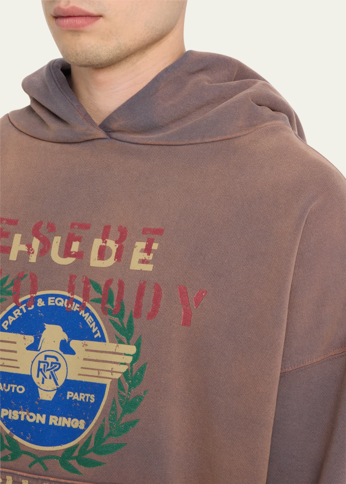 Rhude Men's Terry Mechanics Hoodie Bergdorf Goodman