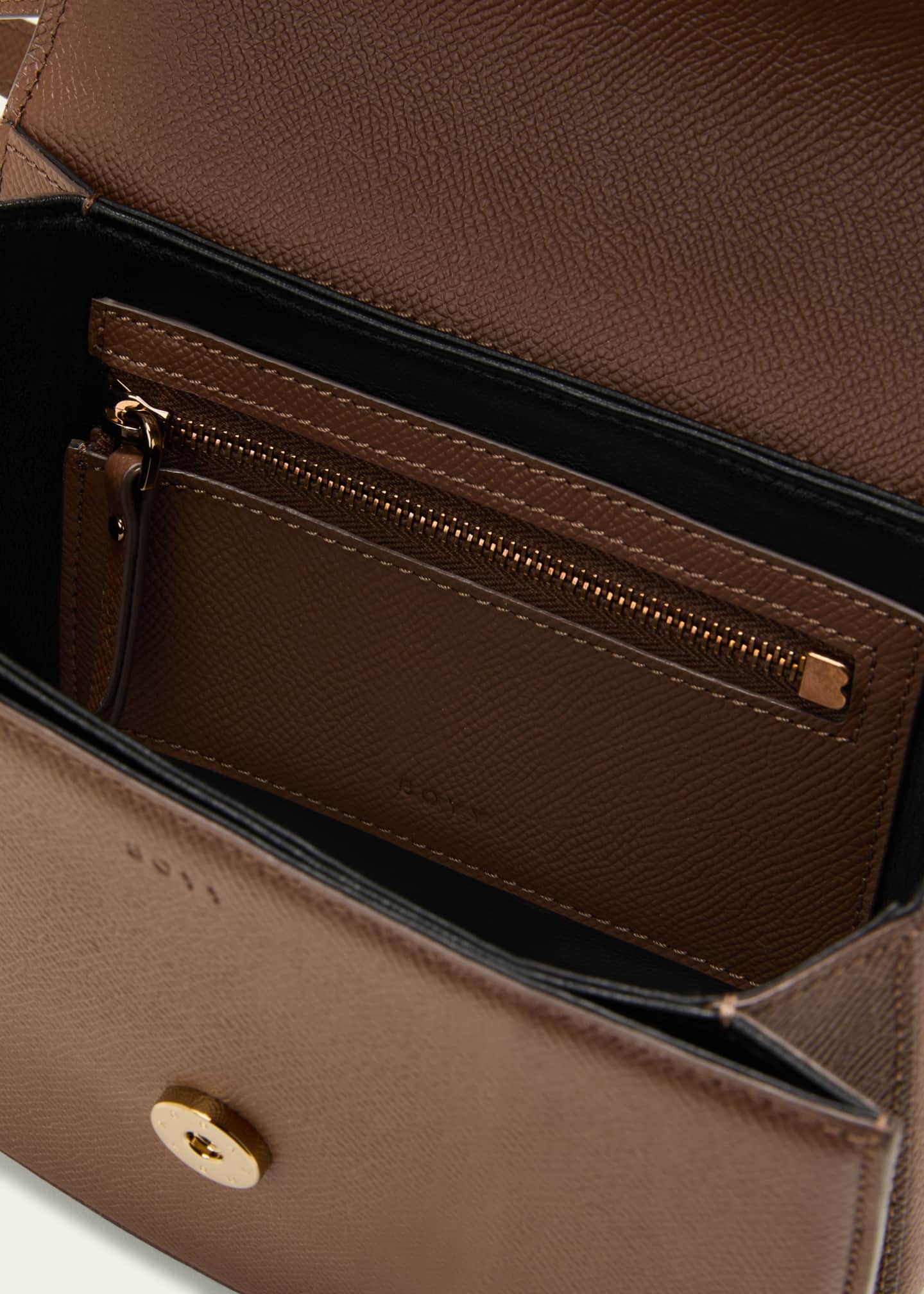 Leather handbag Boyy Green in Leather - 36057732