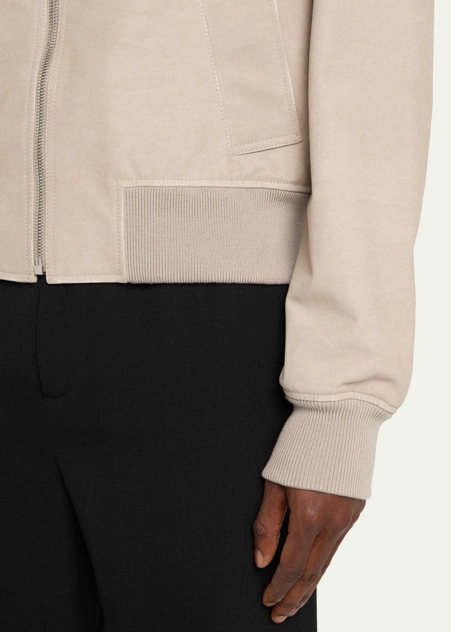Bottega Veneta Men's Printed Nubuck Blouson Jacket Image 5 of 5