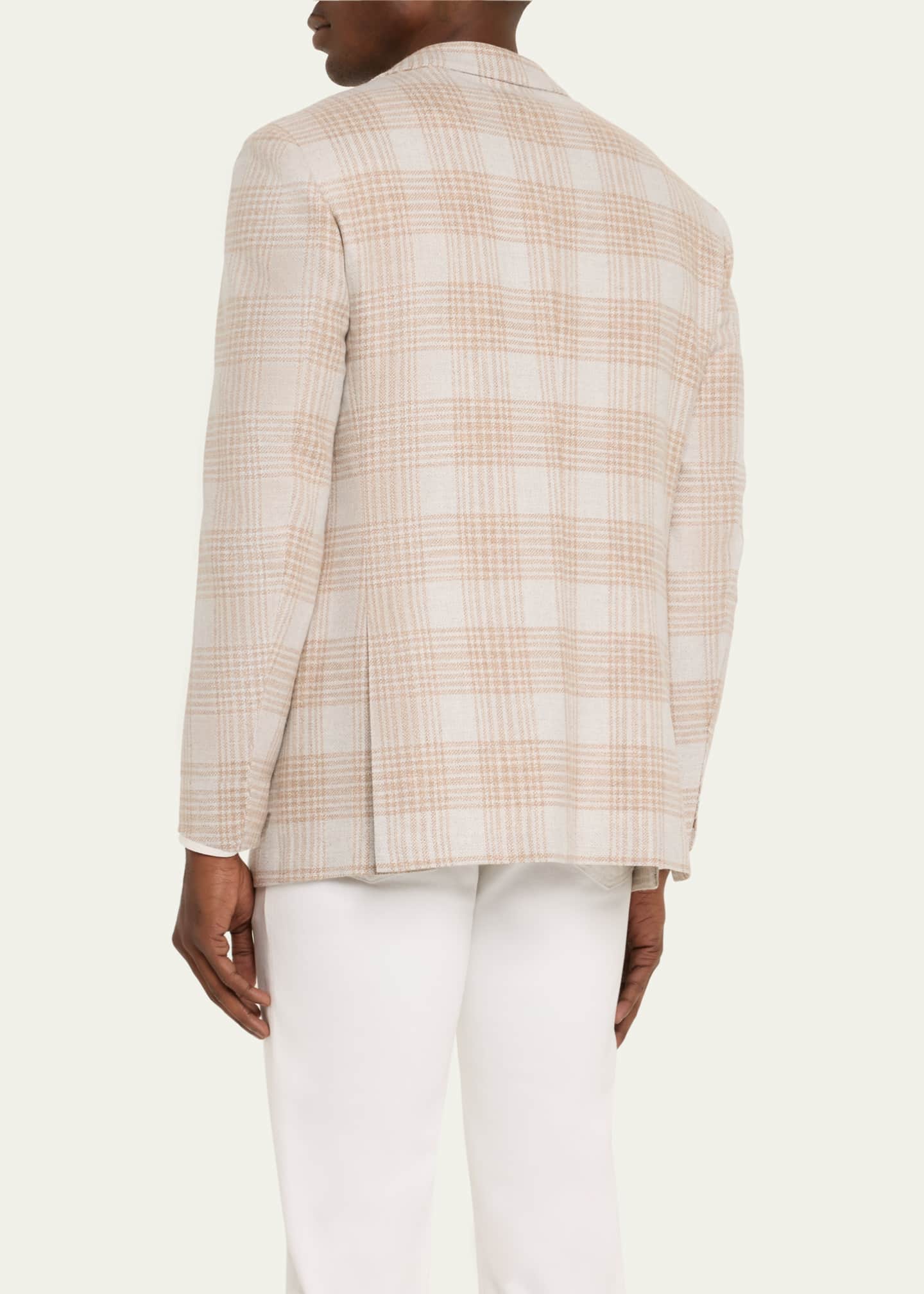 Kiton Men's Cashmere Plaid Sport Jacket Image 3 of 5