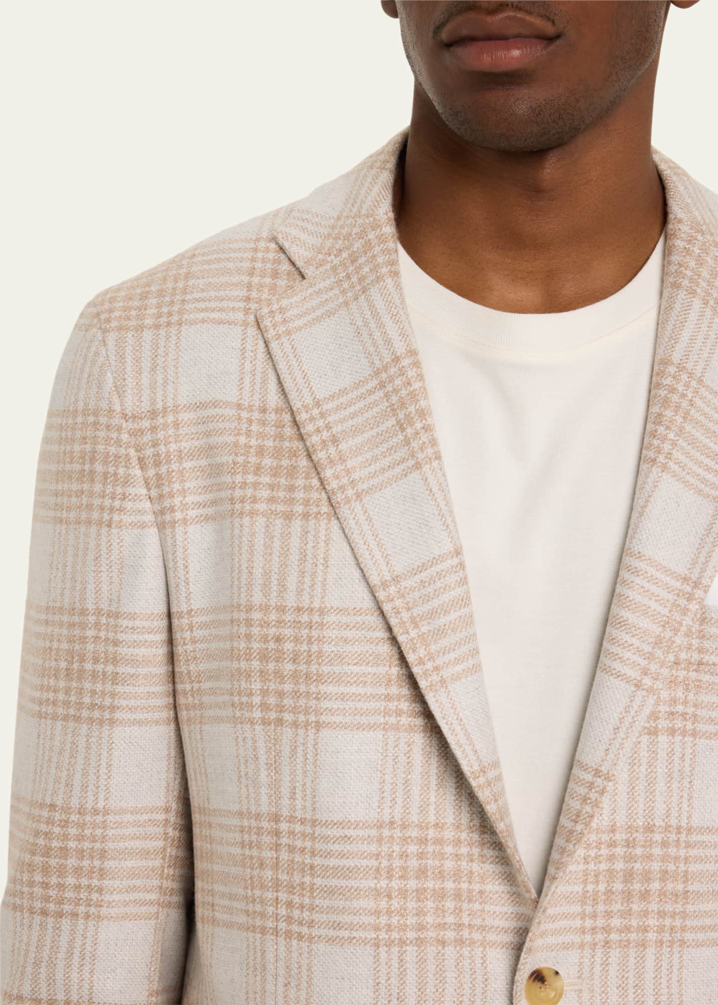 Kiton Men's Cashmere Plaid Sport Jacket Image 5 of 5