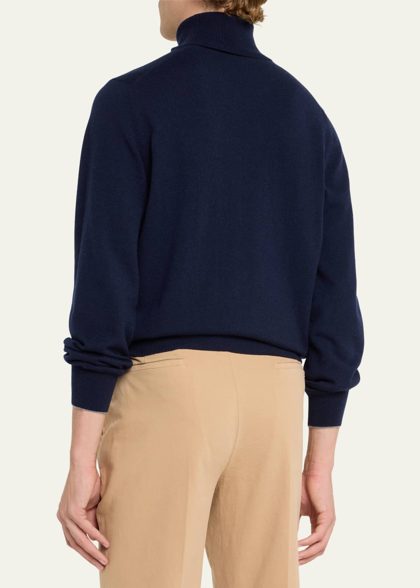 Brunello Cucinelli Men's Cashmere Turtleneck Sweater Image 3 of 5