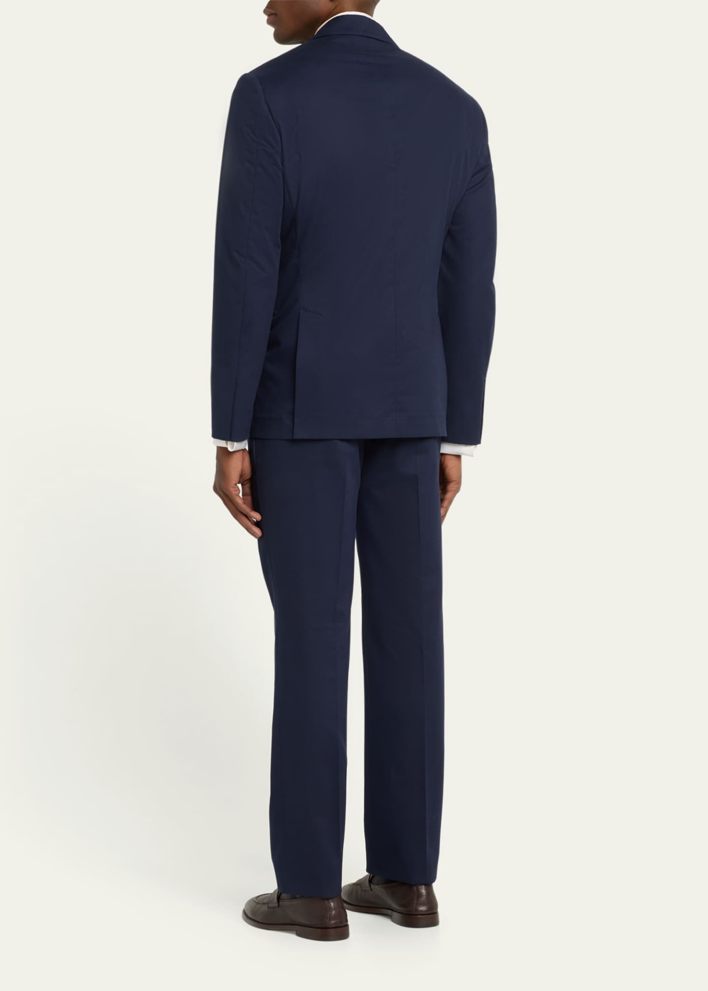 Brunello Cucinelli Men's Solid Cotton-Cashmere Stretch Suit