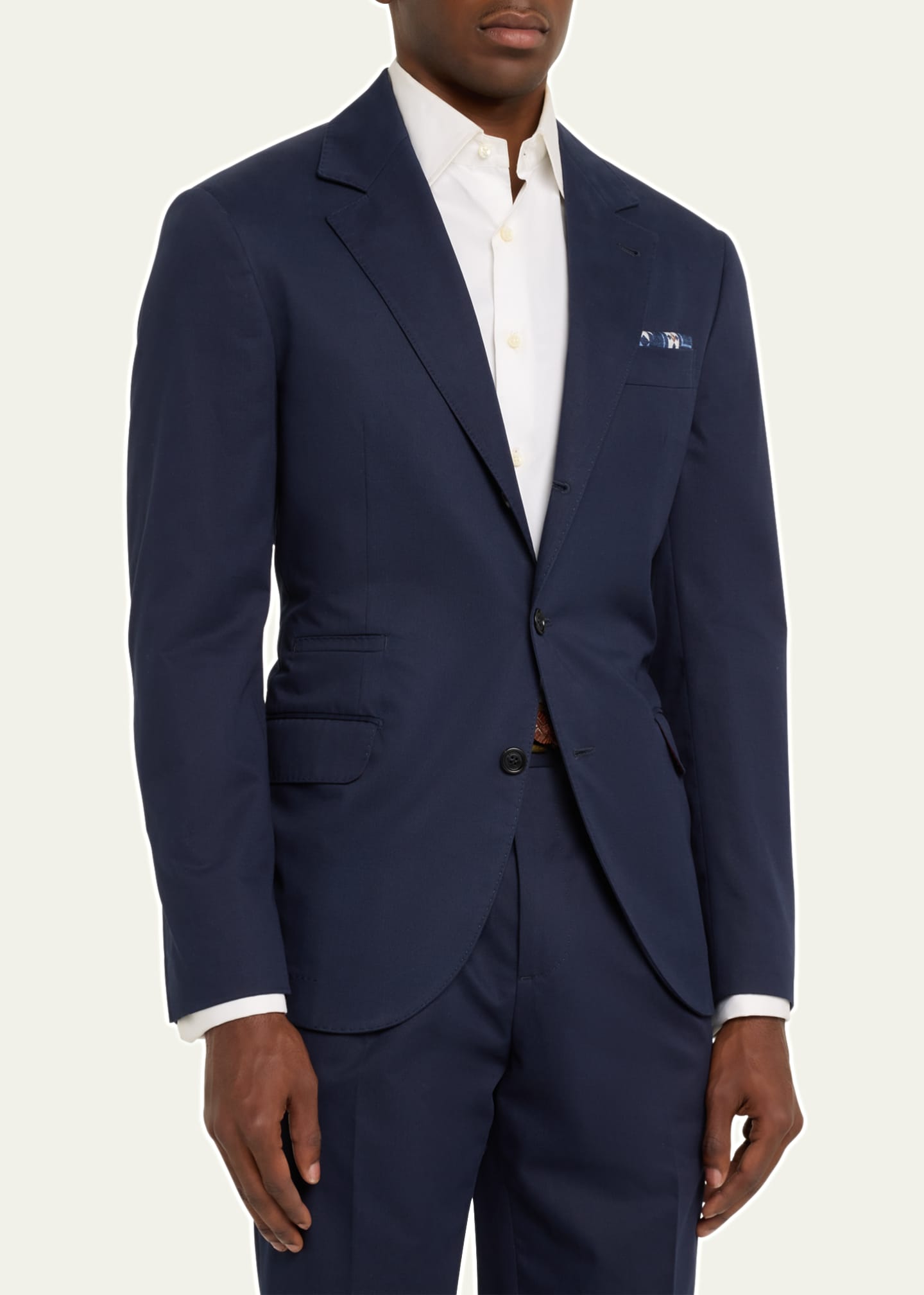 Brunello Cucinelli Men's Solid Cotton-Cashmere Stretch Suit