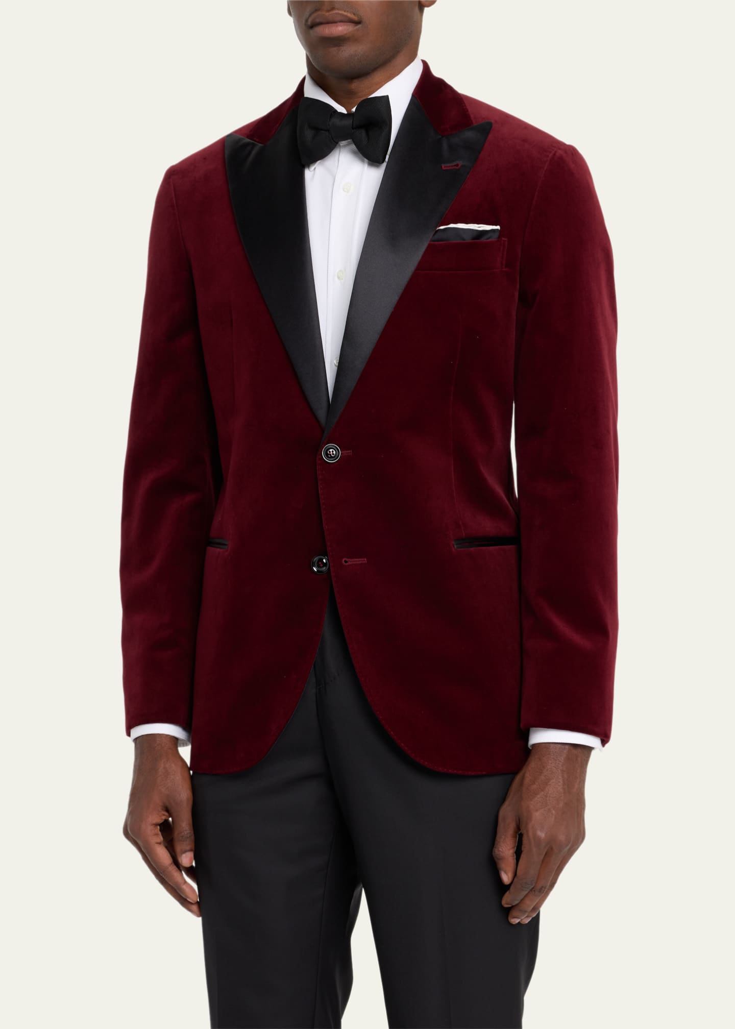 Brunello Cucinelli Men's Velvet Peak-Lapel Tuxedo Jacket - Bergdorf Goodman