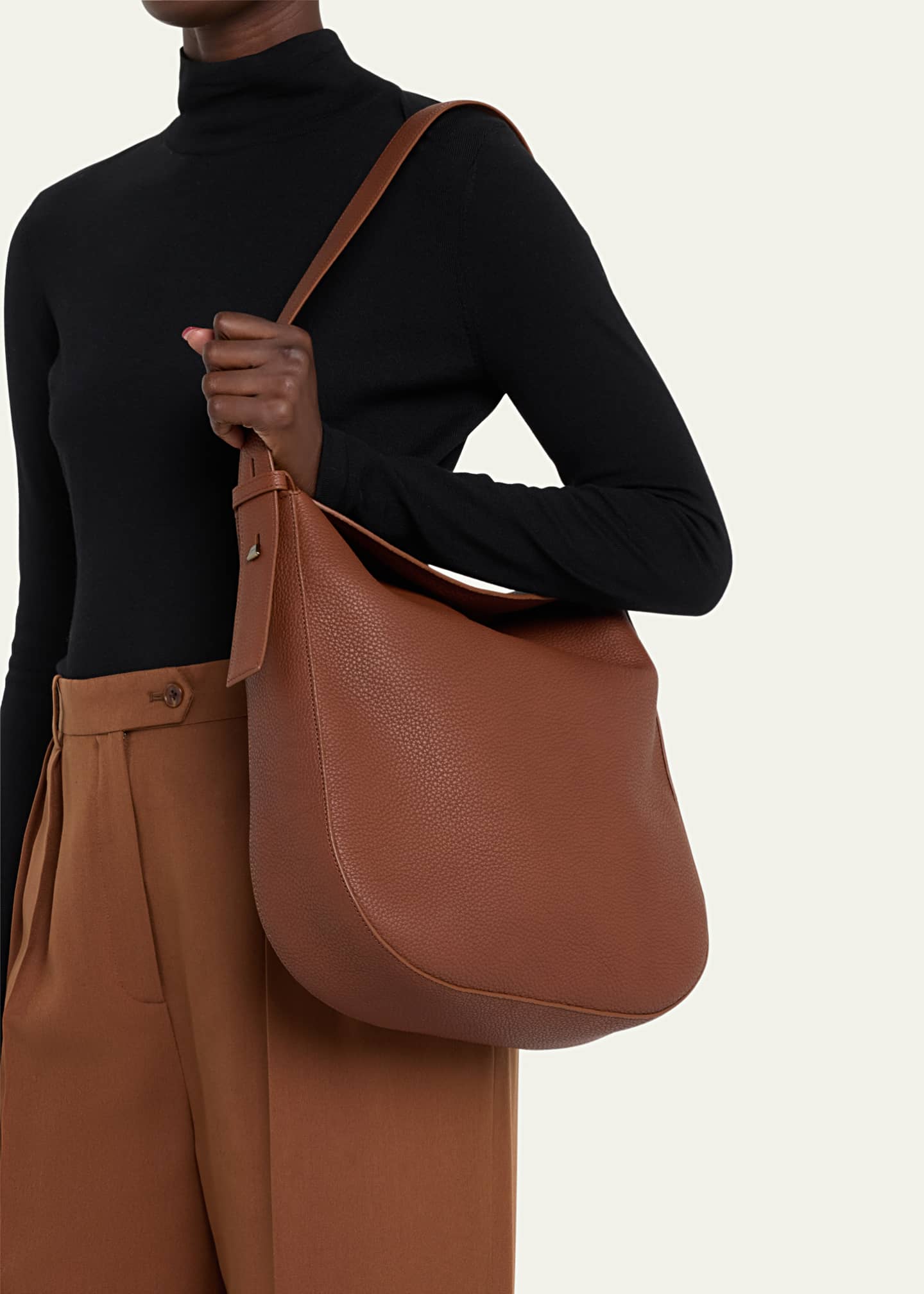 Akris Anna Medium Leather Hobo Bag Image 2 of 5