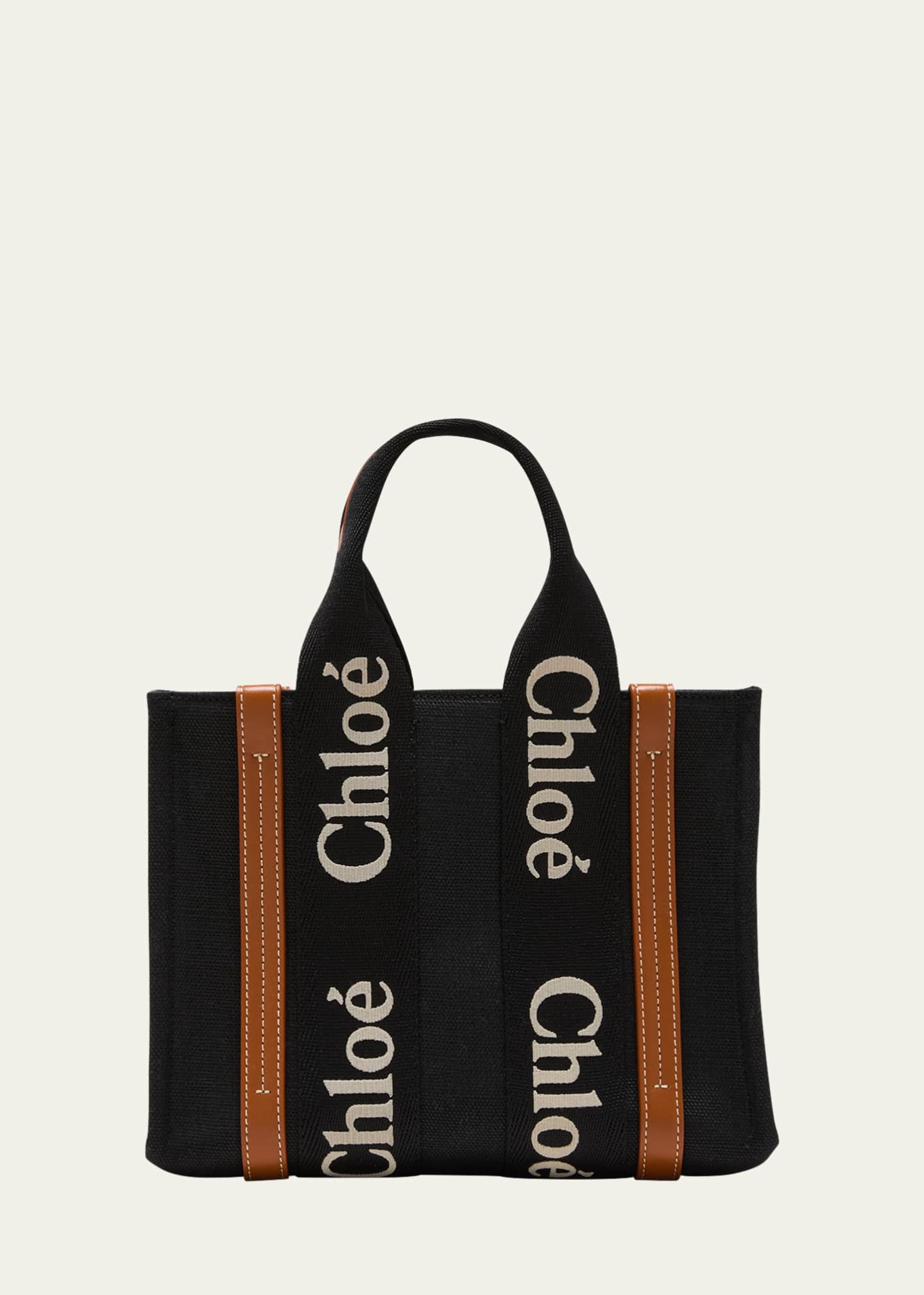 Chloe Woody Mini Canvas Tote Bag - Bergdorf Goodman
