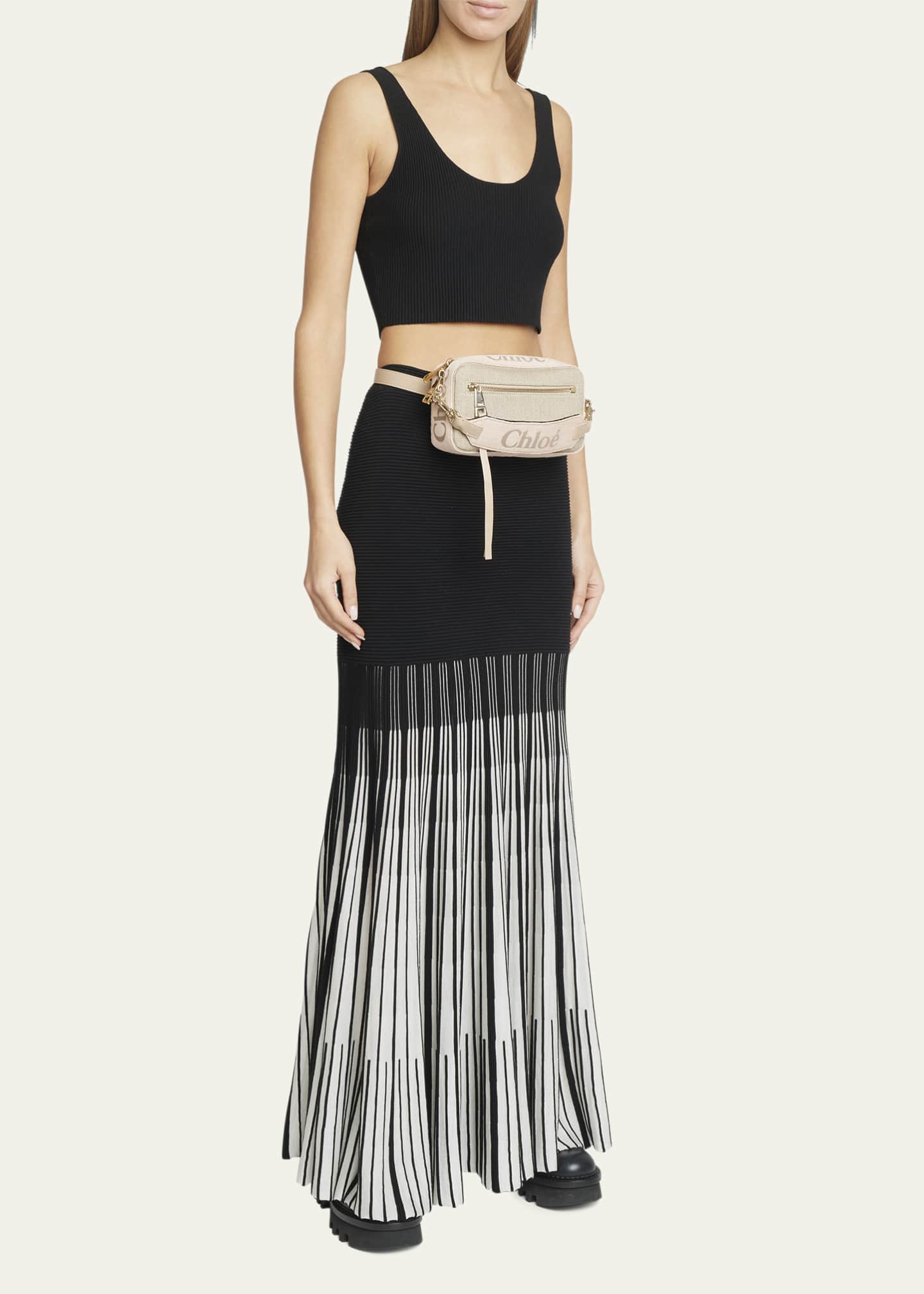 Chloe Woody Belt Bag in Linen - Bergdorf Goodman