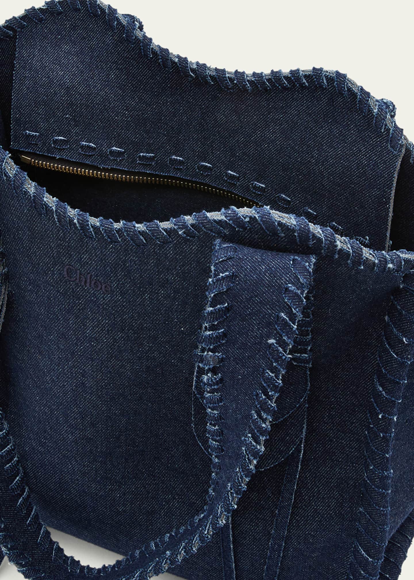 Chloe Monty Medium Denim Tote Bag Bergdorf Goodman