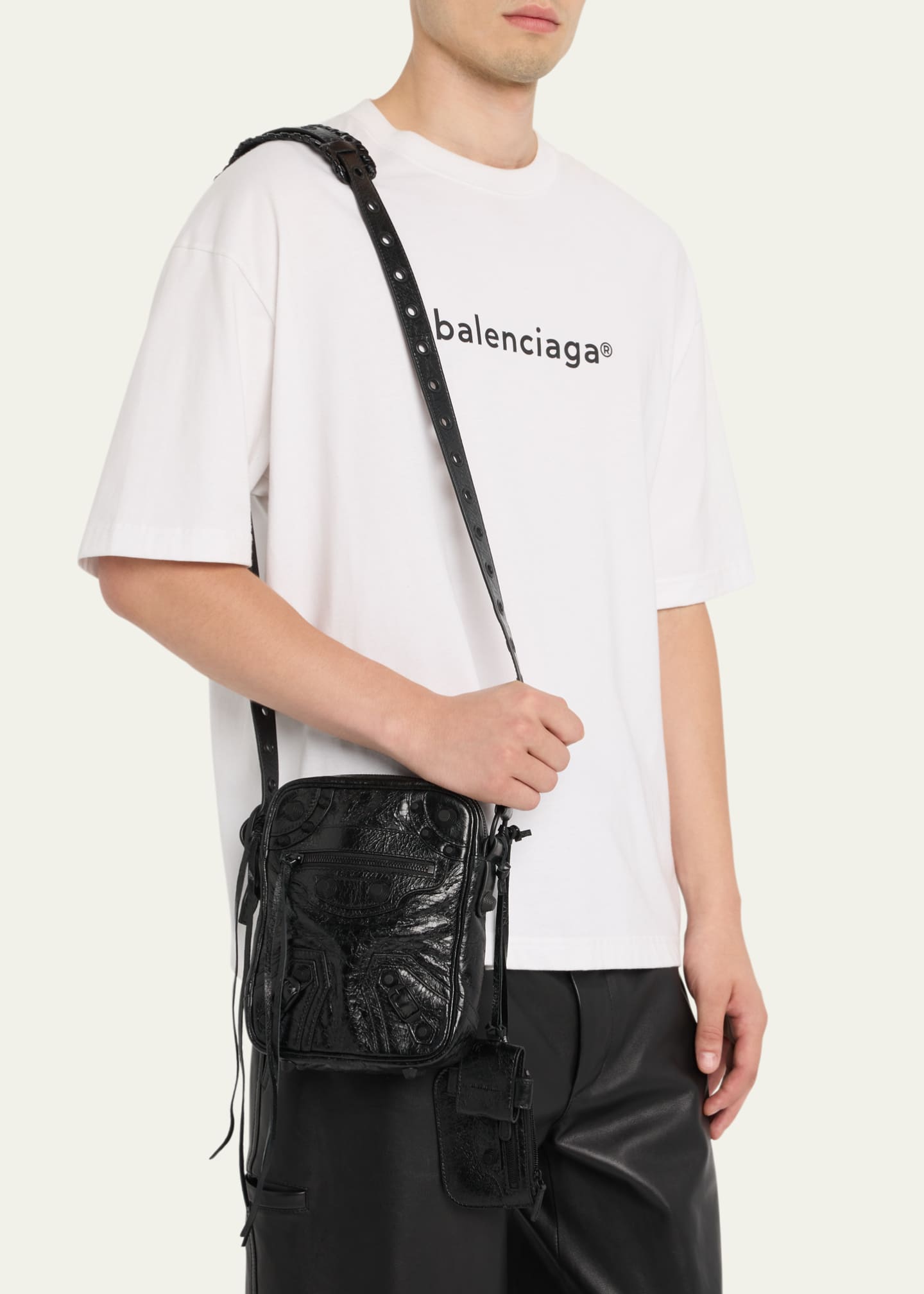 Balenciaga Le Cagole Mini Heart Chain Crossbody Bag - Bergdorf Goodman
