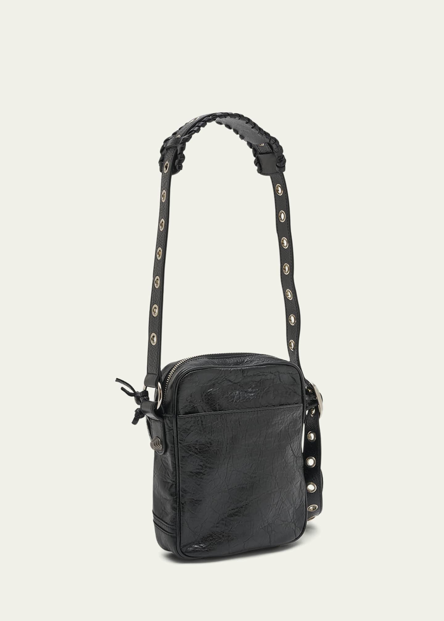Balenciaga Men's Le Cagole Leather Cross-body Bag