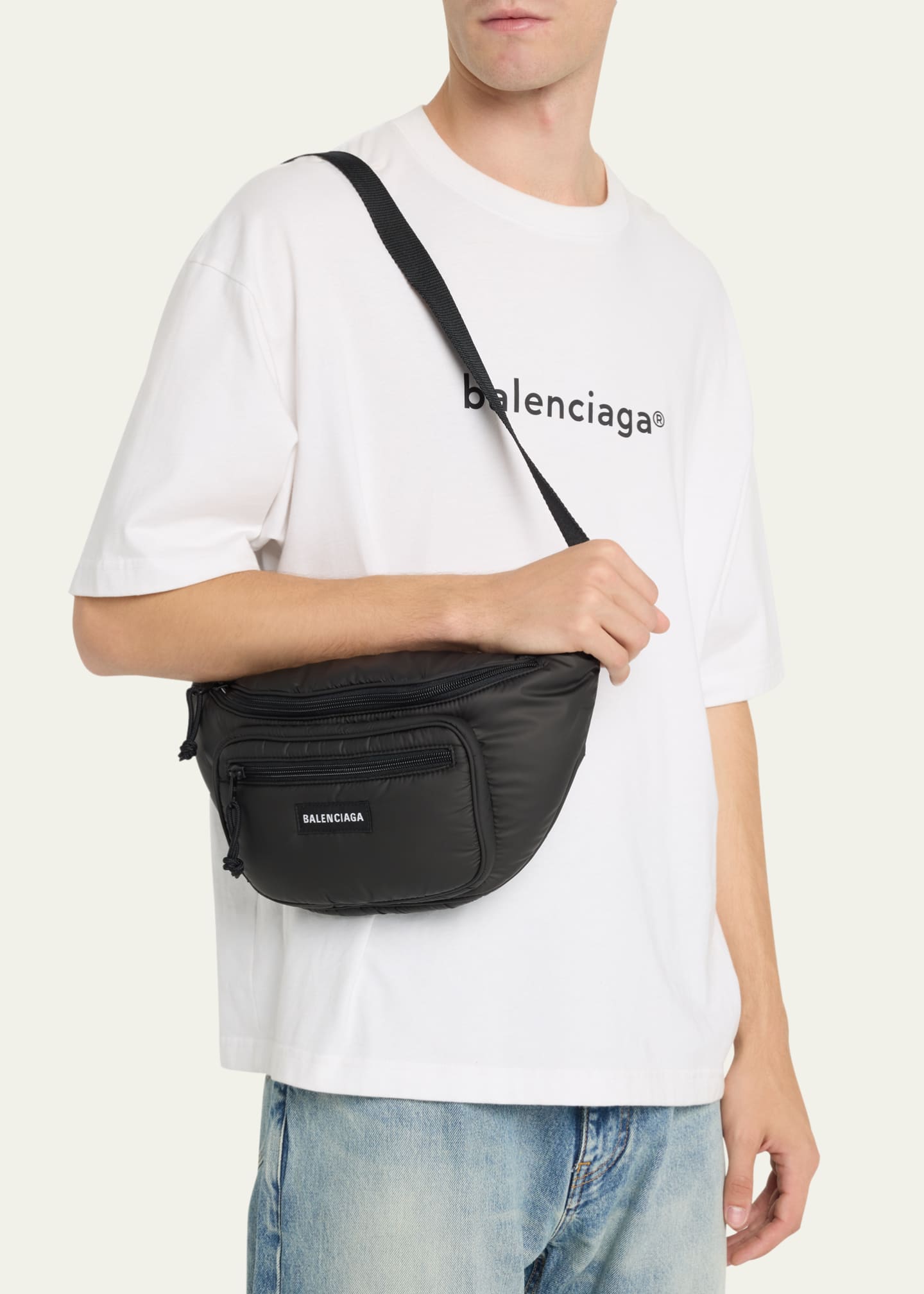 Balenciaga Men's Explorer Nylon Belt Bag