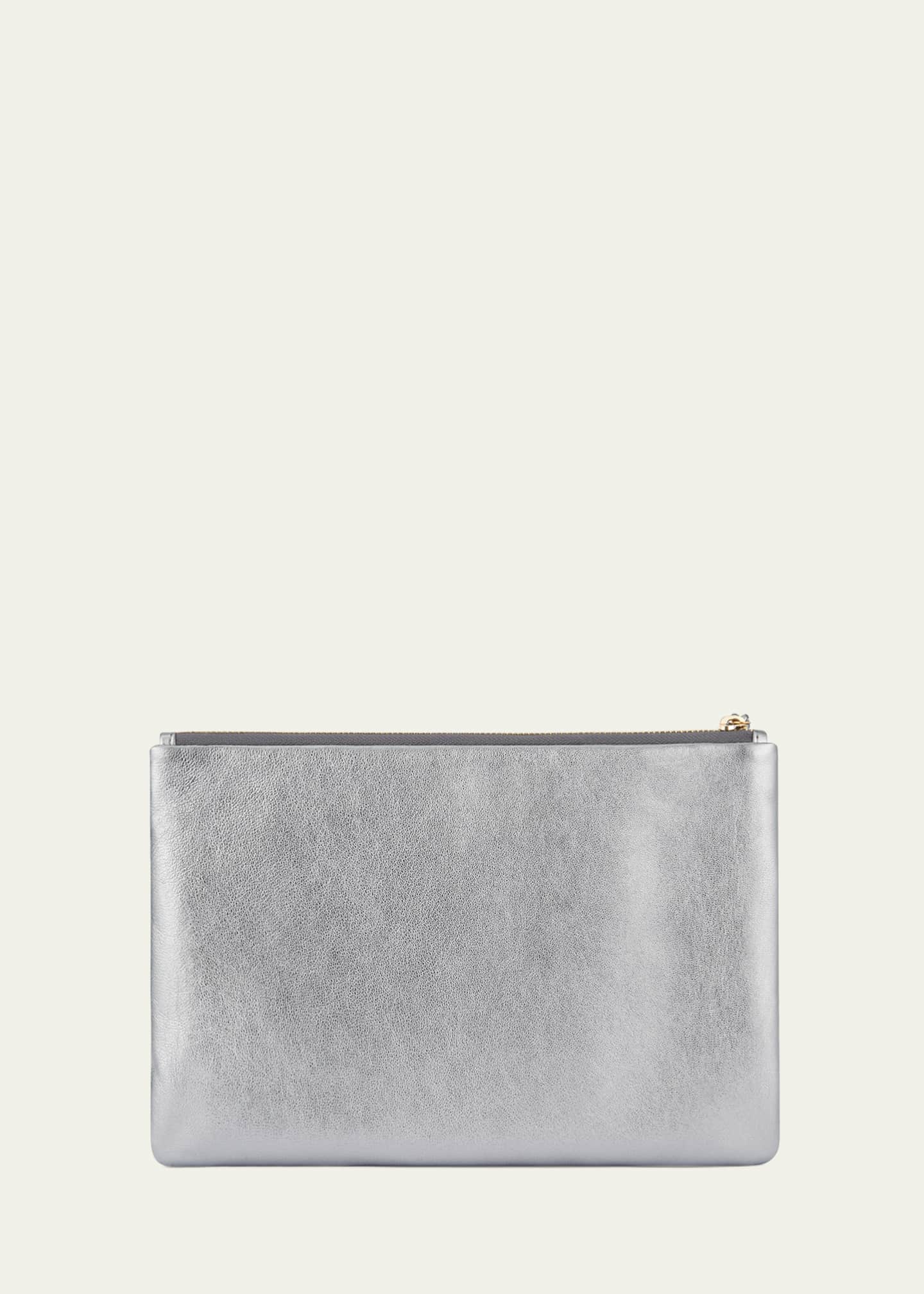 Anya Hindmarch Georgiana Metallic Napa Zip Clutch Bag - Bergdorf