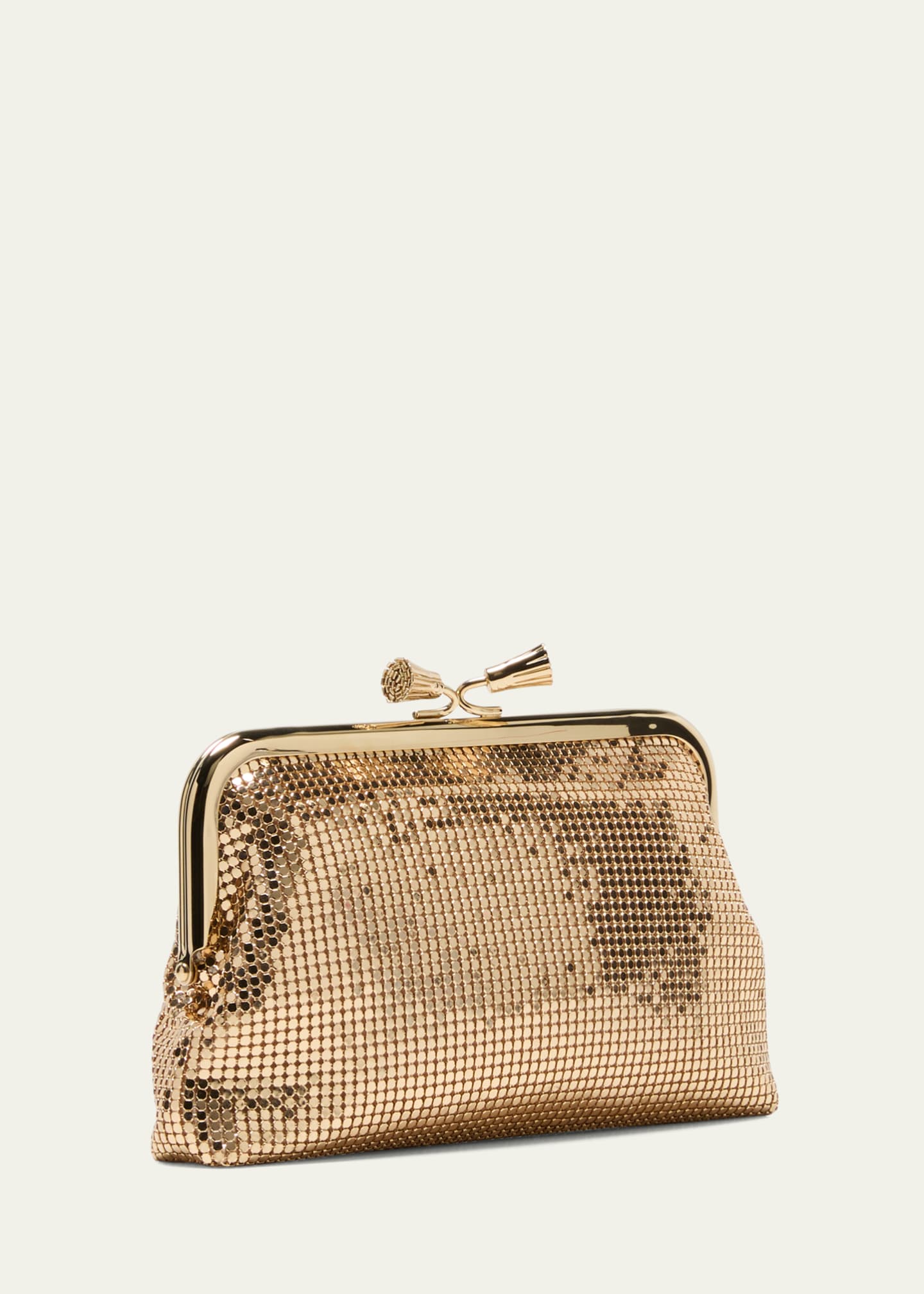 Anya Hindmarch Maud Tassel Metal Mesh Clutch Bag - Bergdorf Goodman