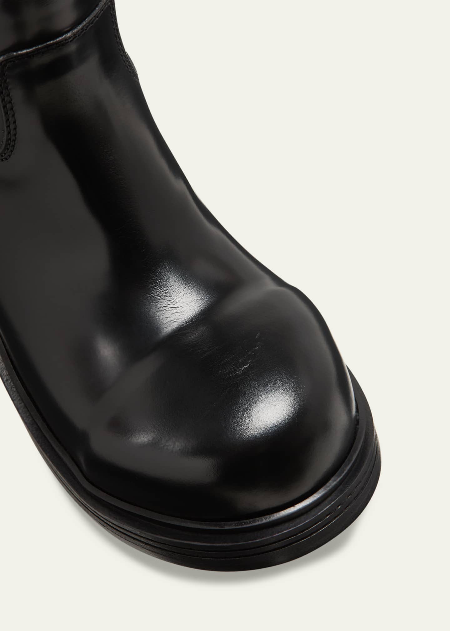 Bottega Veneta Leather Tall Fireman Boots