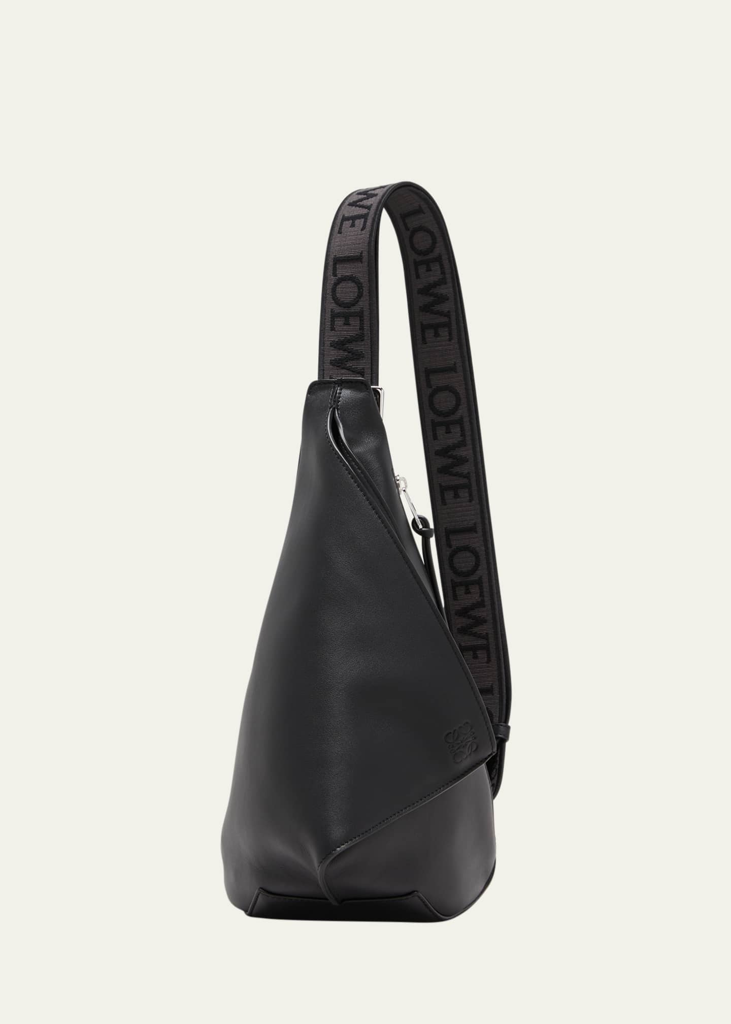 Anton Sling Leather Shoulder Bag in Brown - Loewe