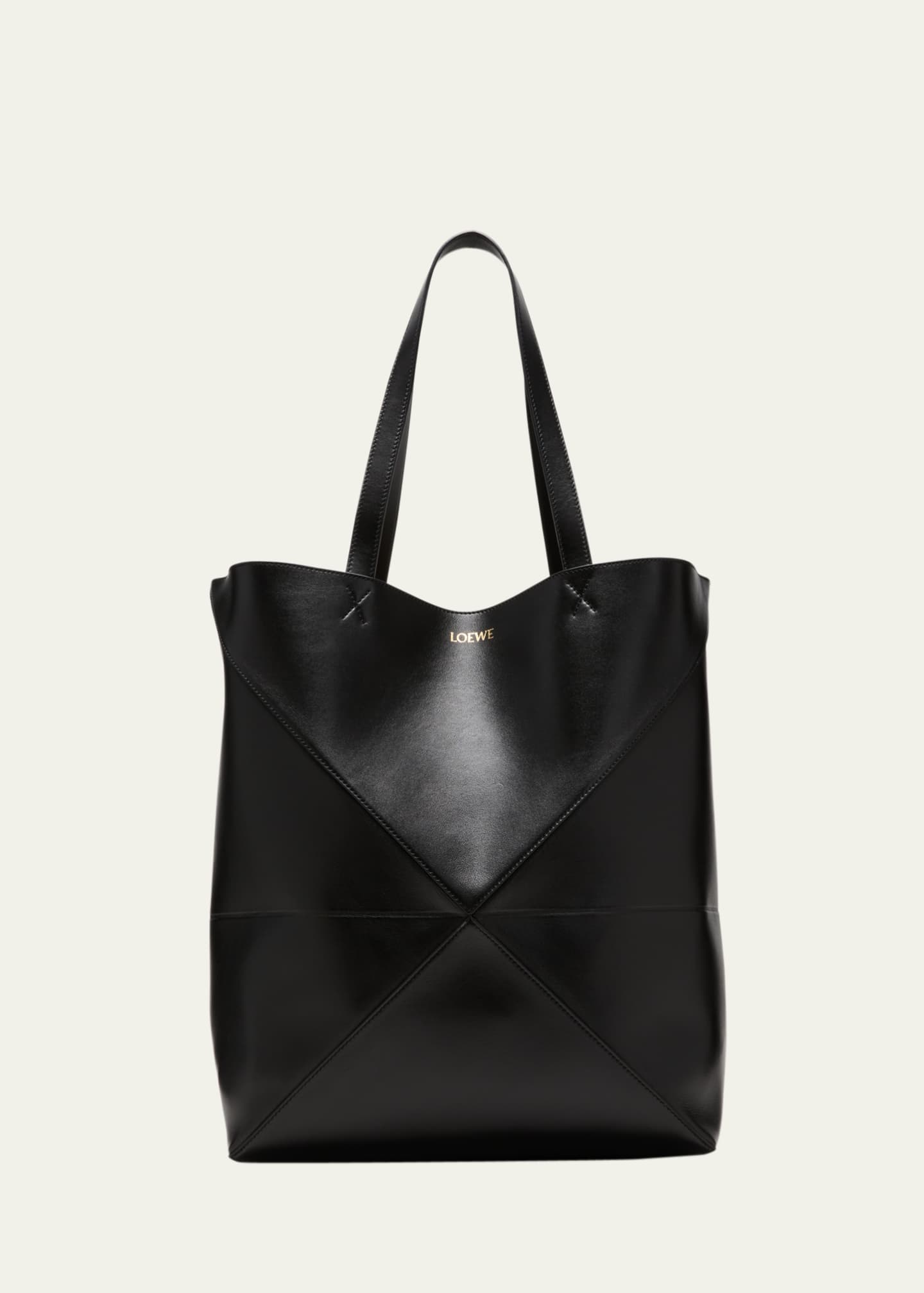 Loewe Puzzle Fold Large Tote Bag in Shiny Leather - Bergdorf Goodman