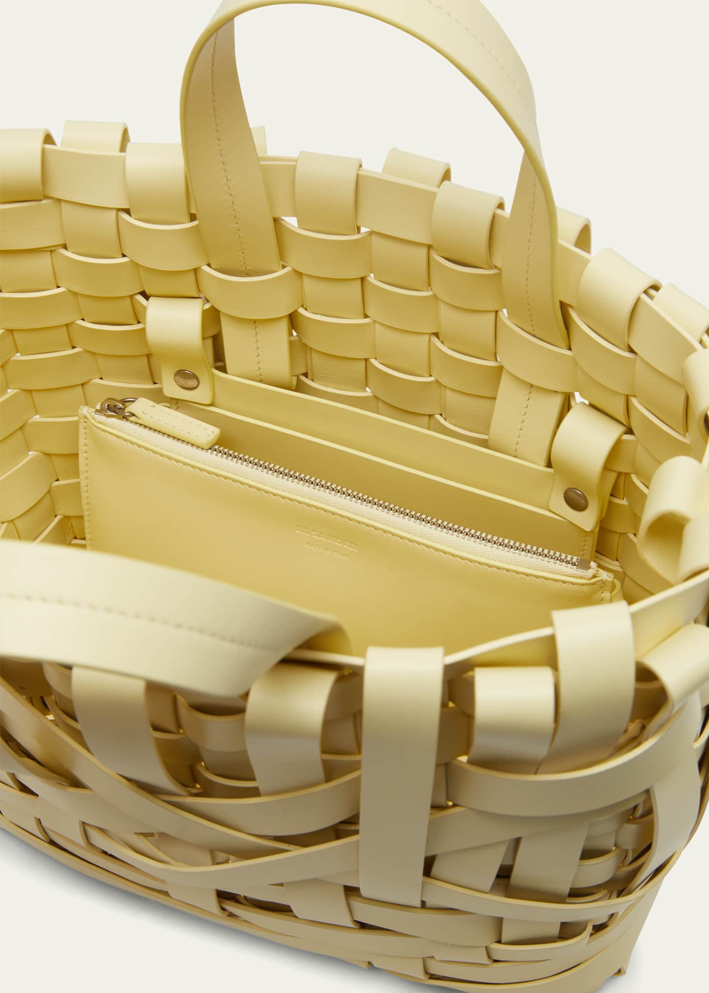 Jil Sander Medium Woven Basket TopHandle Bag Bergdorf Goodman