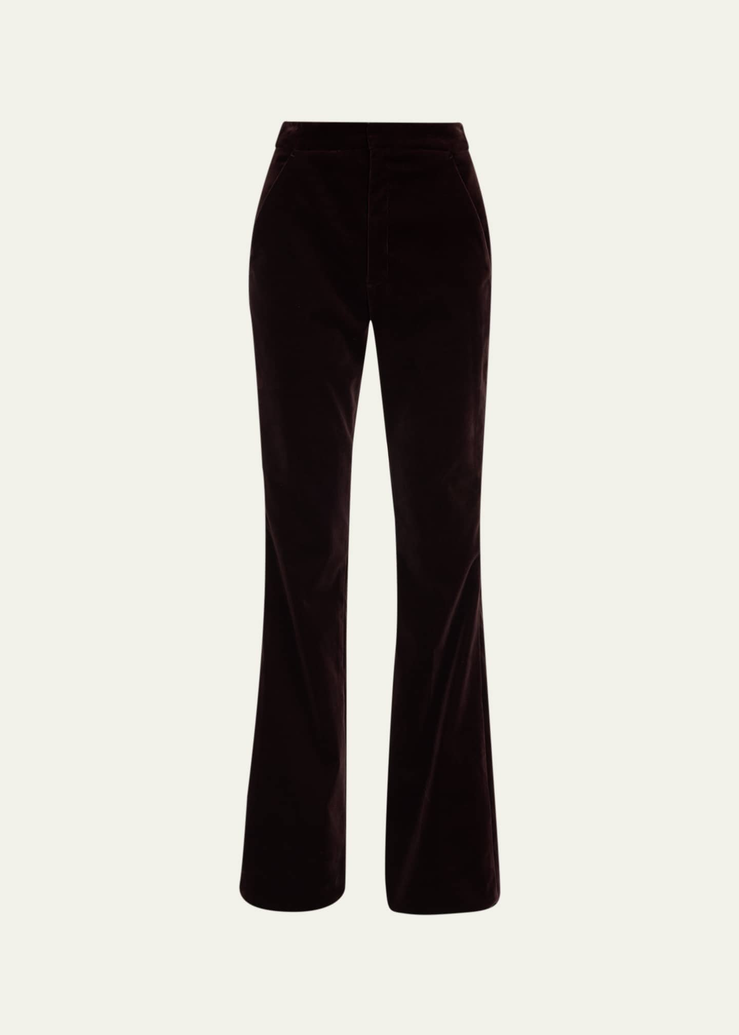 Wide straight velvet pants soerte - スラックス