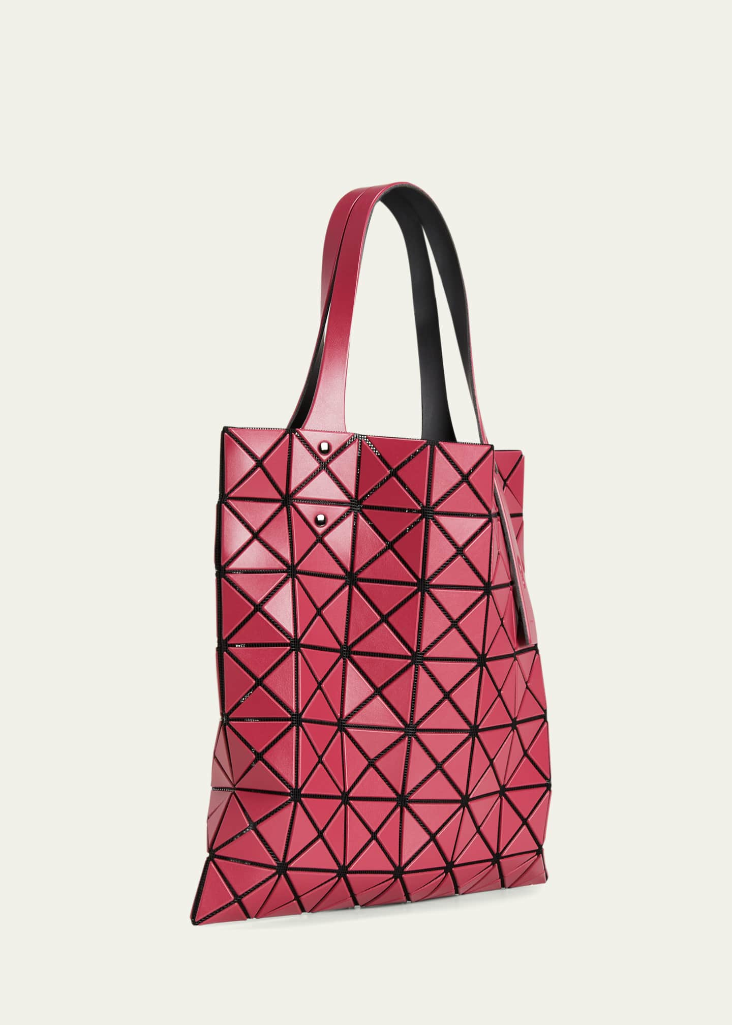 Geo Prism Tote in Shiny Black