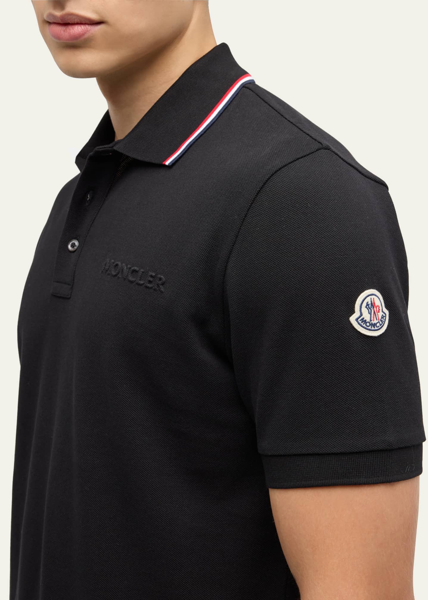Moncler Men s Archivio Pique Tipped Collar Polo Shirt Bergdorf