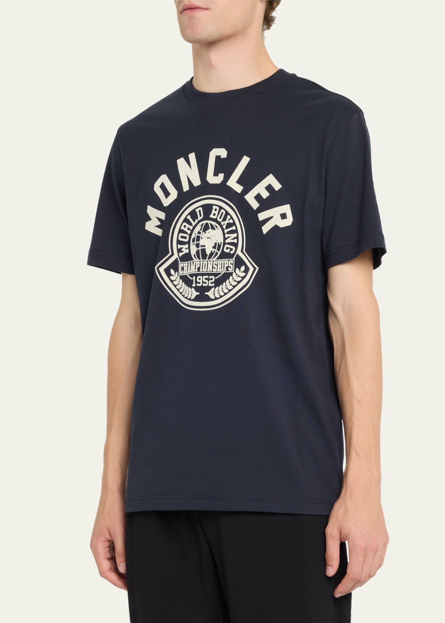 Moncler Men's Archivio Jersey Crest Boxing Logo T-Shirt - Bergdorf