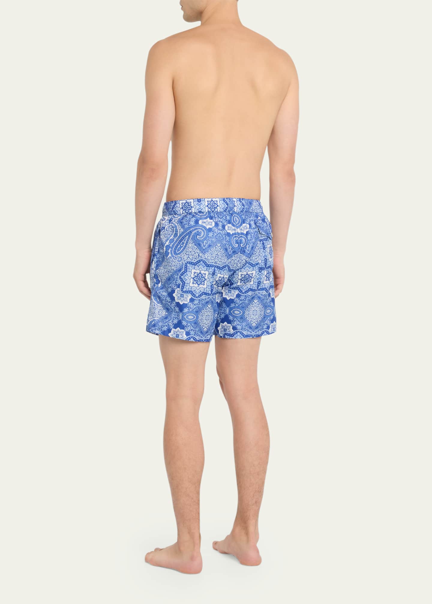 Moncler Men's Nylon paisley-print Swim Shorts