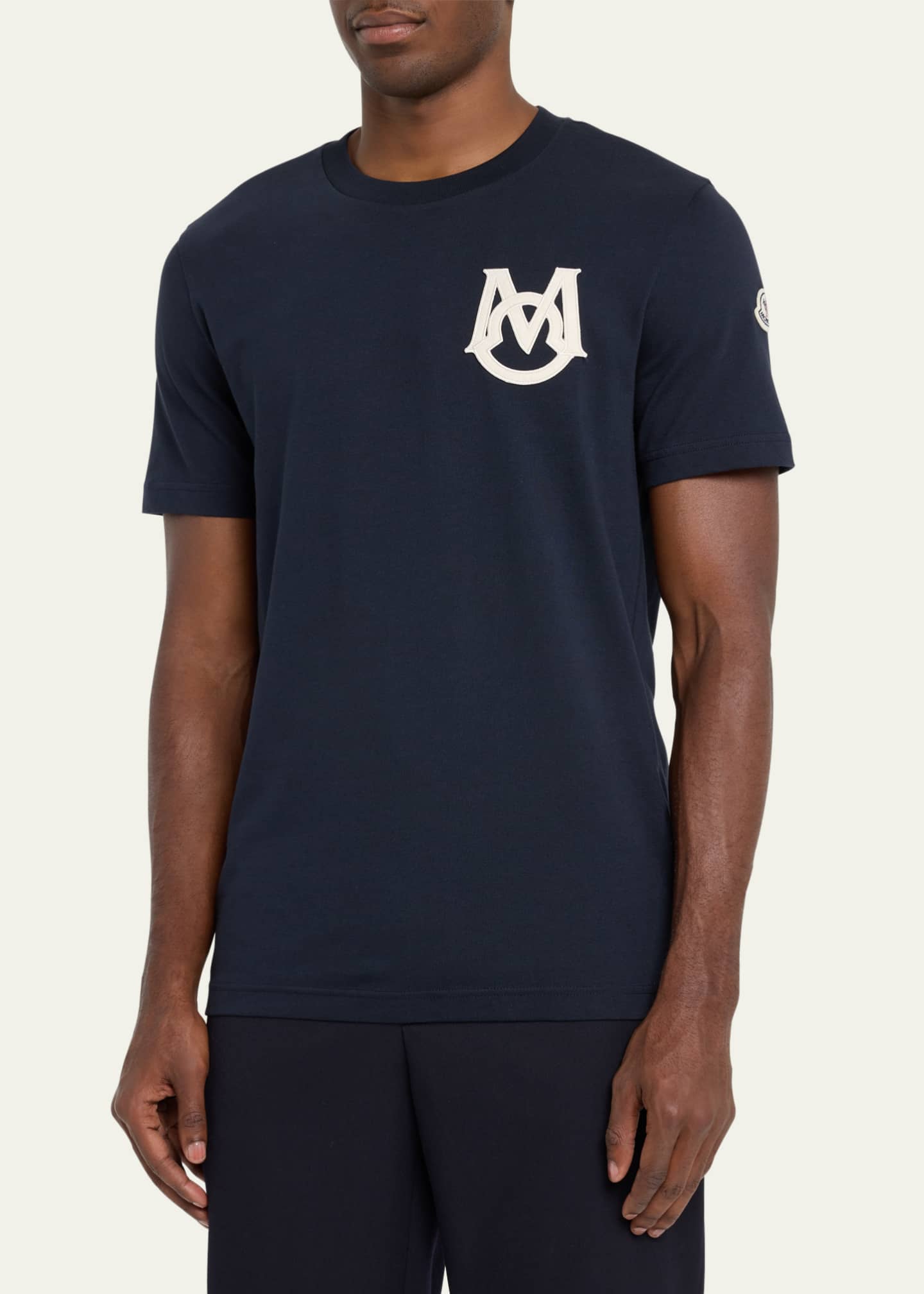 Moncler Men s Archivio Jersey Logo Patch T Shirt Bergdorf Goodman