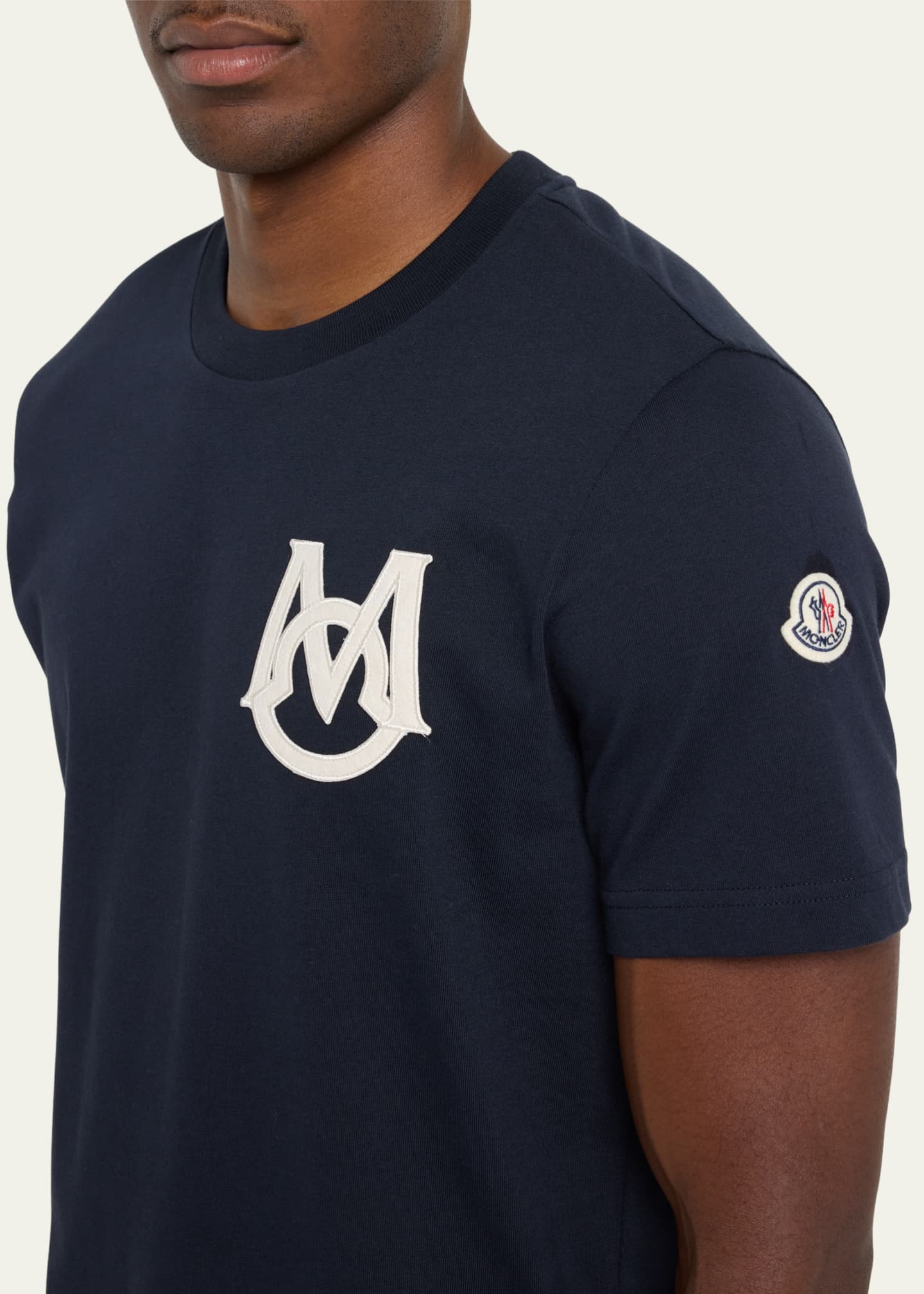 Moncler Men s Archivio Jersey Logo Patch T Shirt Bergdorf Goodman