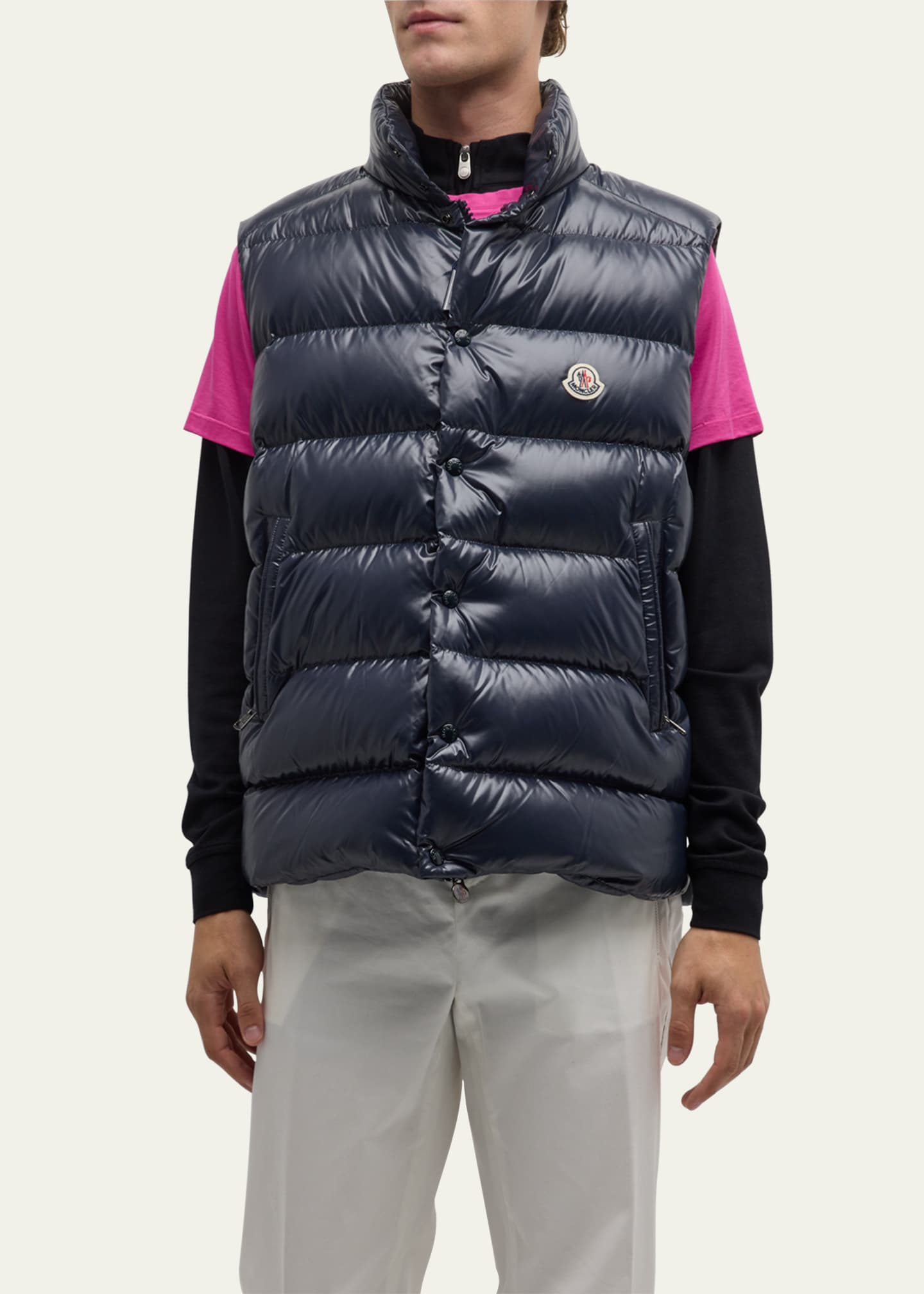 Moncler Men's Tibb Nylon Laque Vest - Bergdorf Goodman