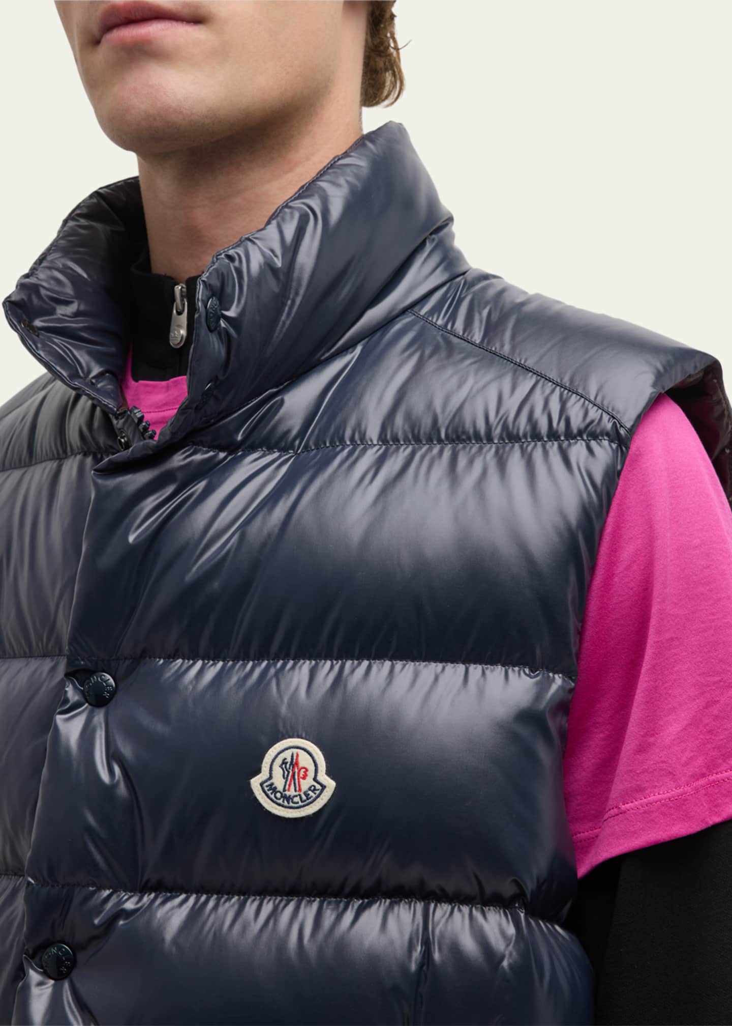Moncler Men's Tibb Nylon Laque Vest - Bergdorf Goodman
