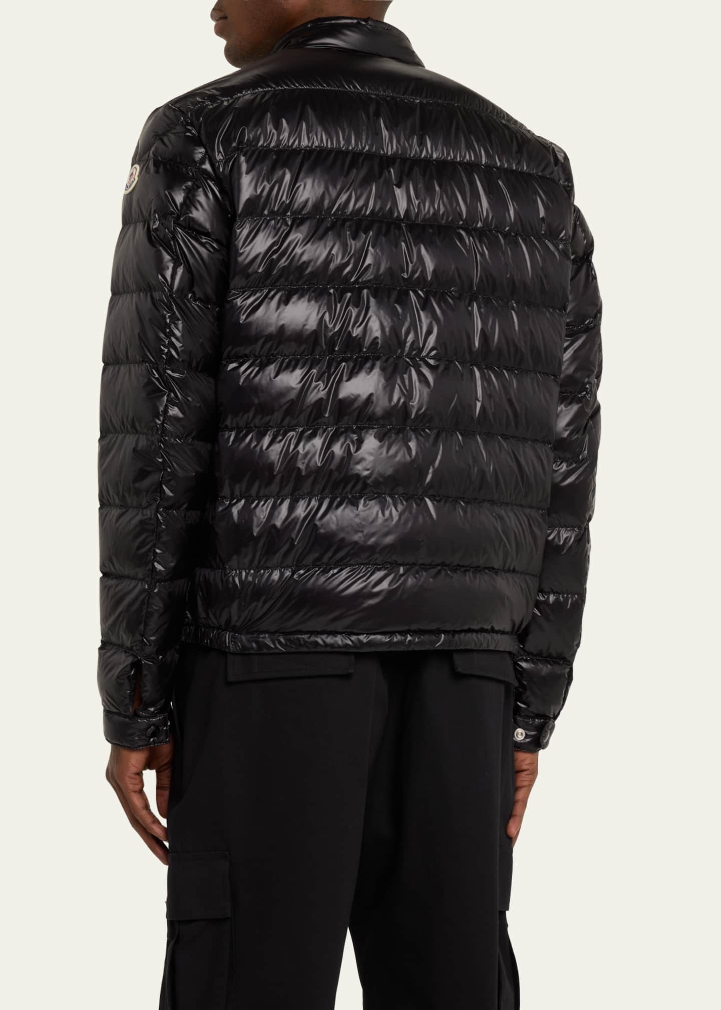 Moncler Men s Acorus Nylon Puffer Moto Jacket Bergdorf Goodman