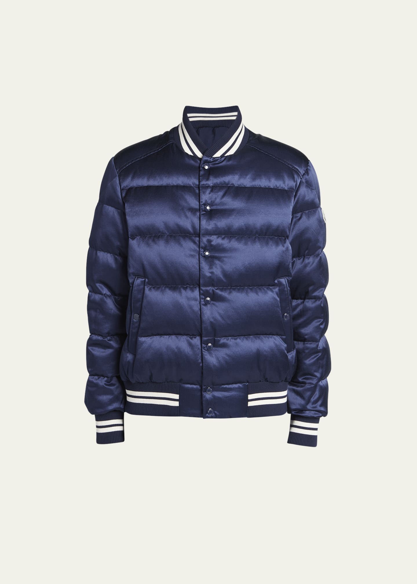 Satin Bomber Jacket - Black/dark blue - Men