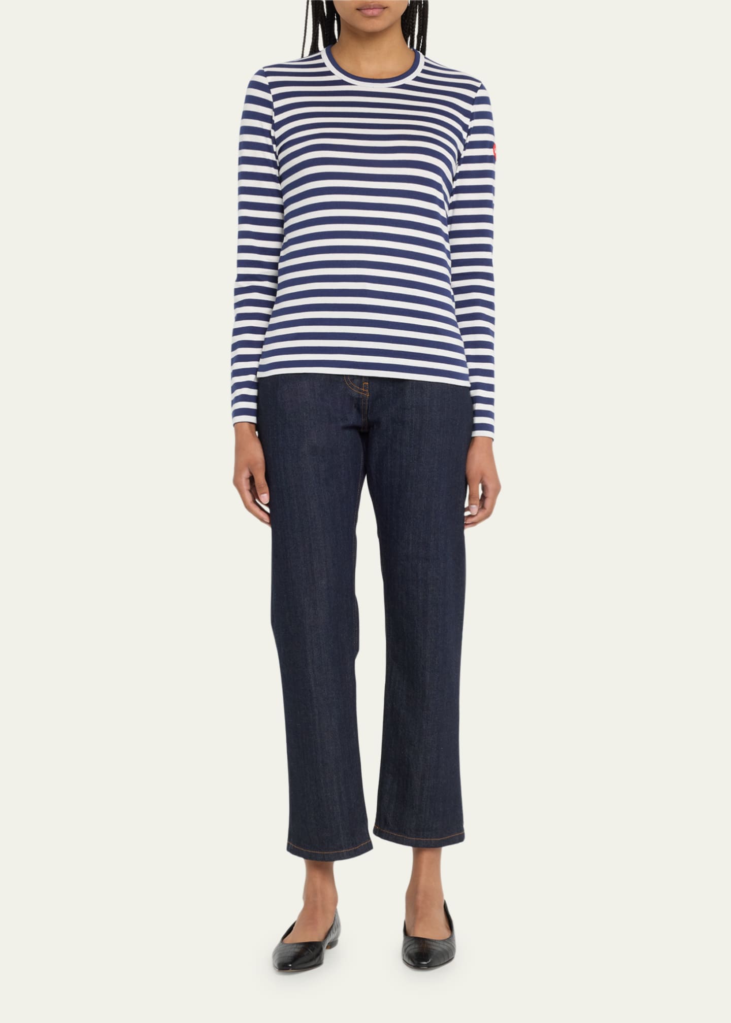 Cdg play long sleeve striped on sale