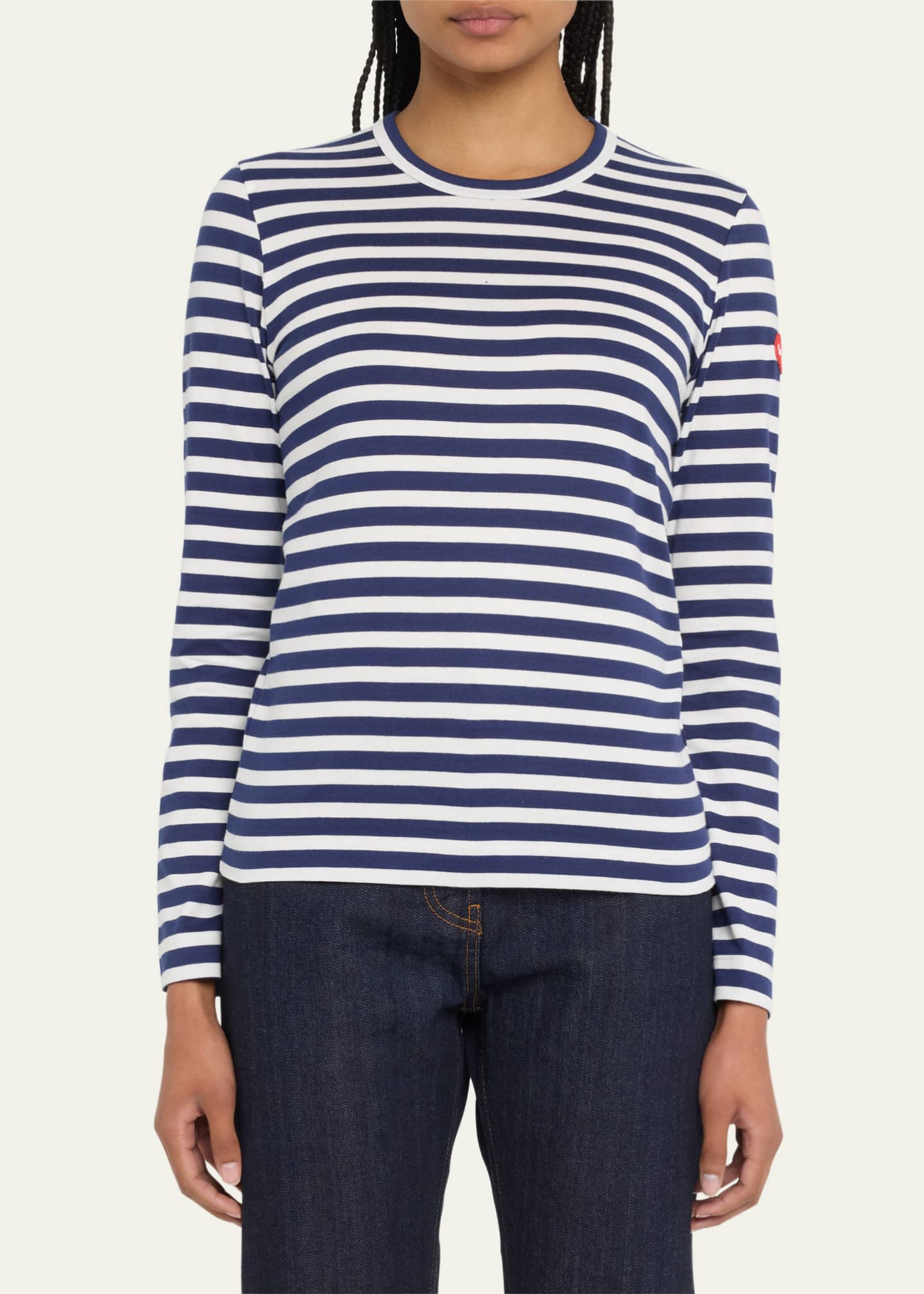Cdg double heart long sleeve top