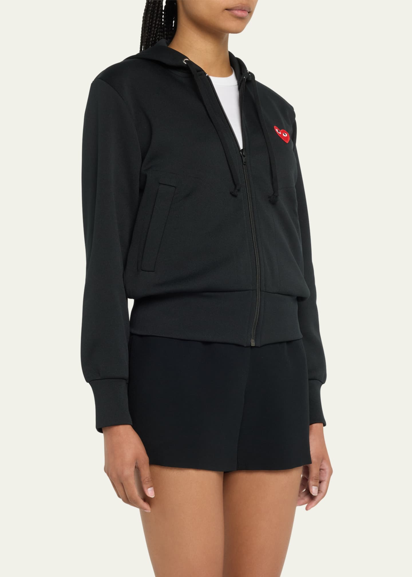 CDG Play Heart Logo Zip Hooded Sweatshirt - Bergdorf Goodman