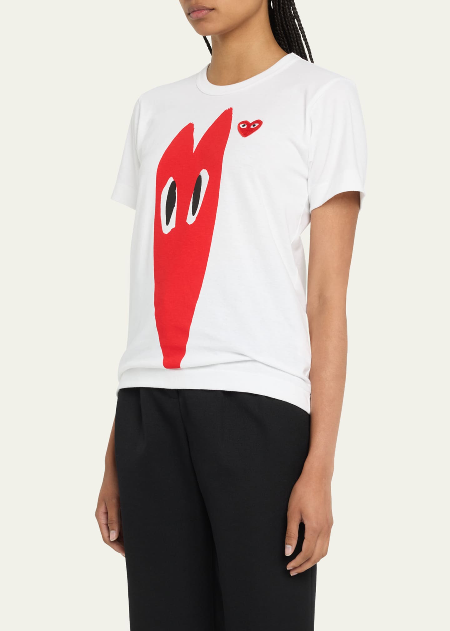 CDG Play Heart Eyes Logo Short-Sleeve T-Shirt