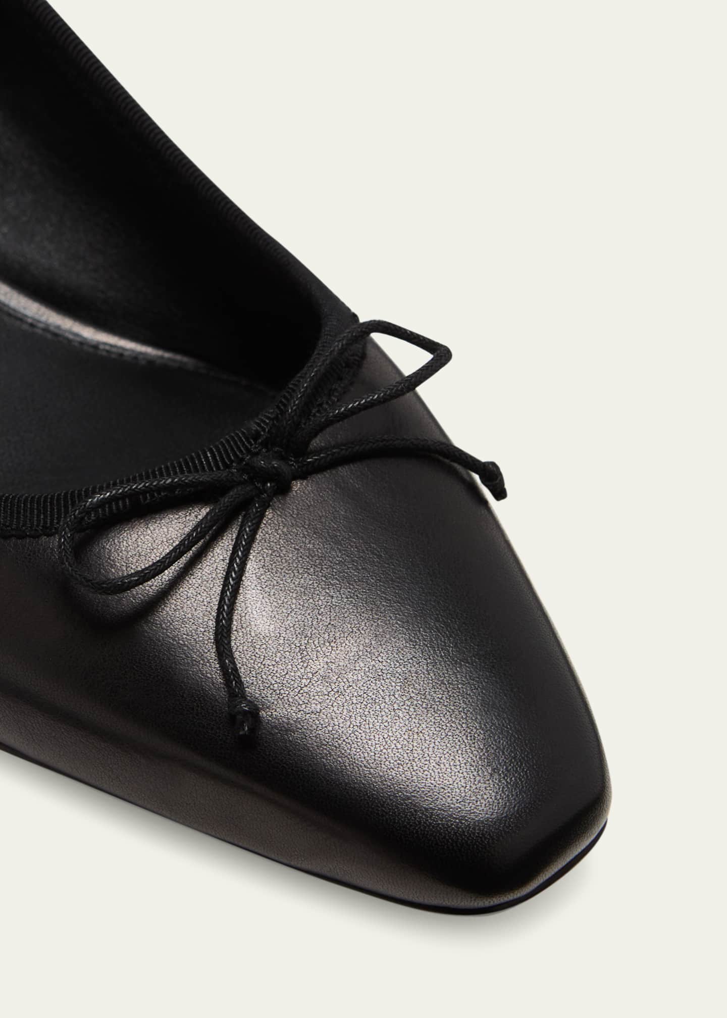 Veronica Beard Cecelia Leather BlockHeel Ballerina Pumps Bergdorf