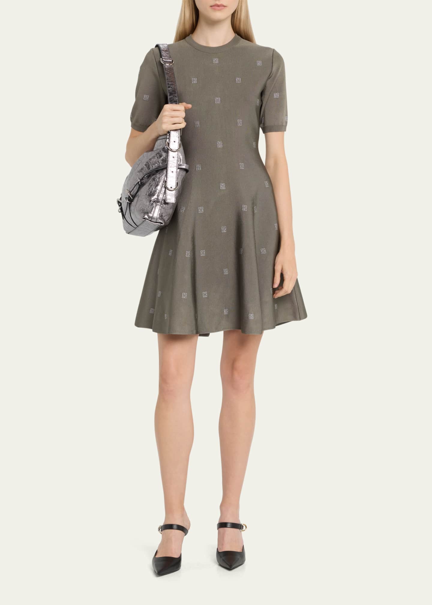 Givenchy Voyou Medium Shoulder Bag in Metallic Leather Image 5 of 5