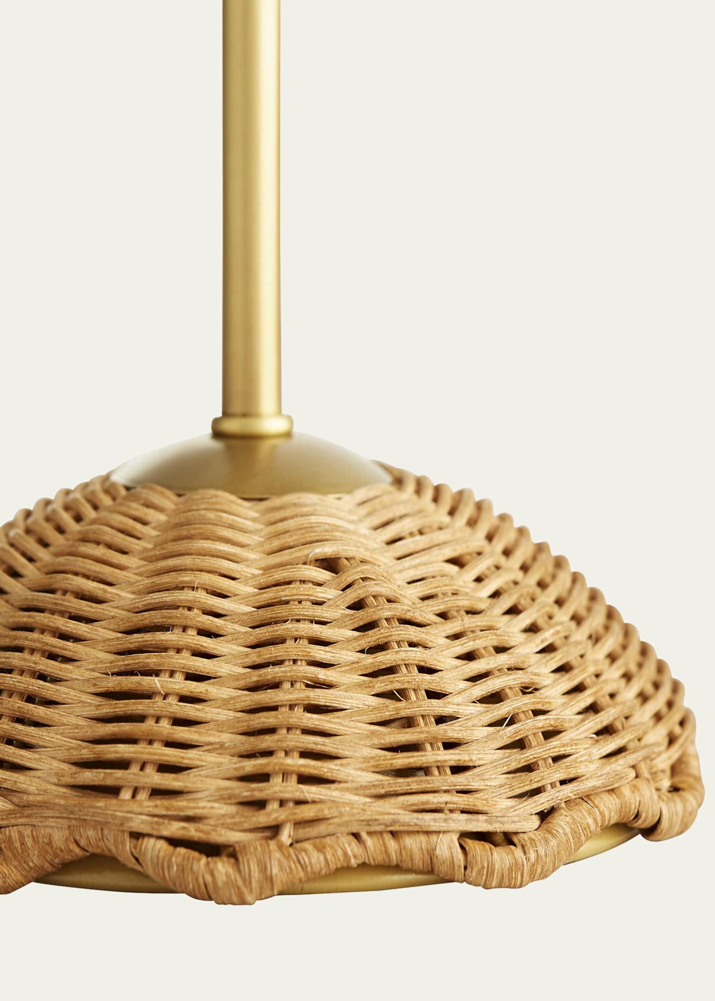 Celerie Kemble for Arteriors Parasol 2-Light Rattan Table Lamp, 28" Image 4 of 5