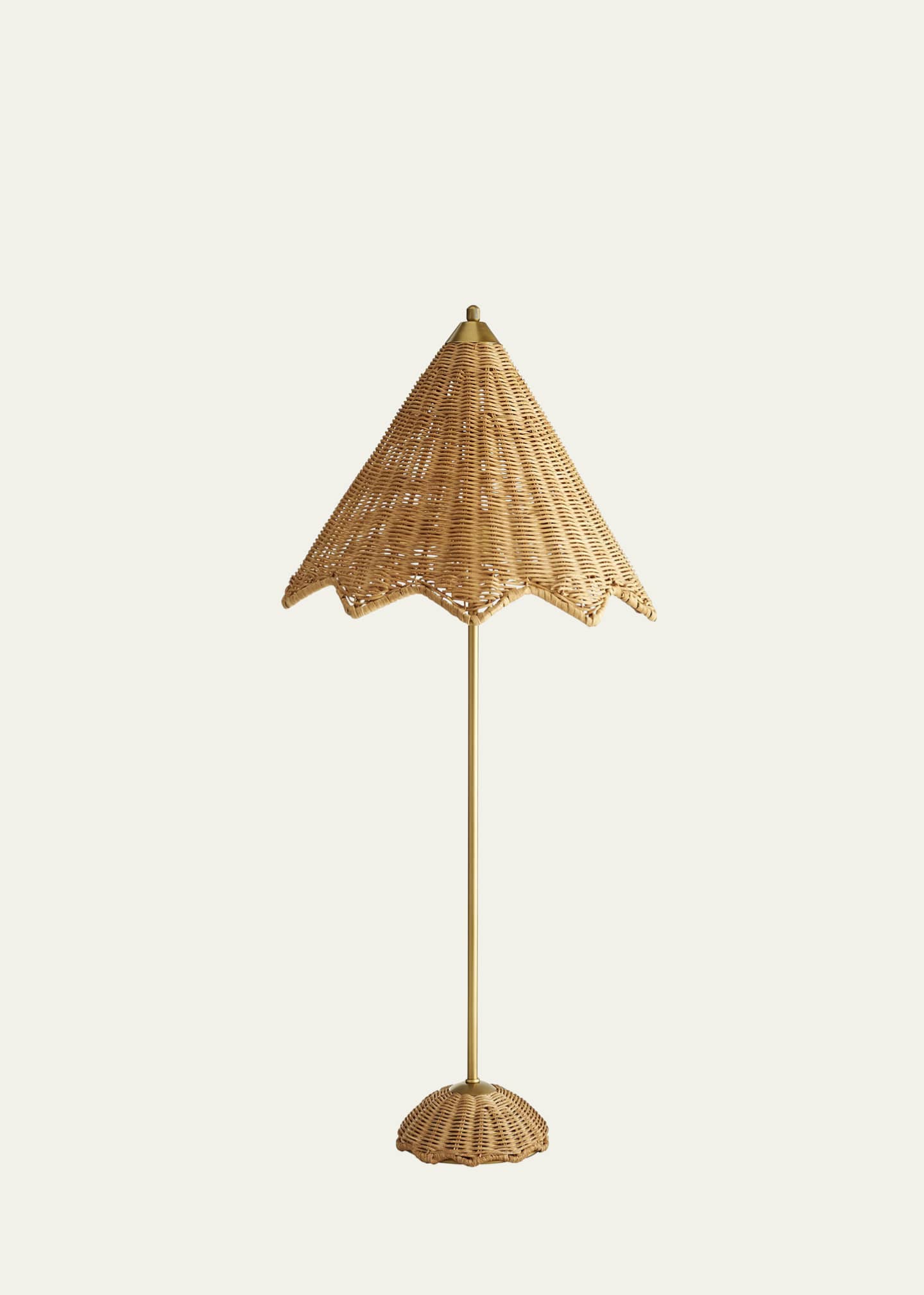 Celerie Kemble for Arteriors Parasol 2-Light Rattan Table Lamp, 28" Image 1 of 5