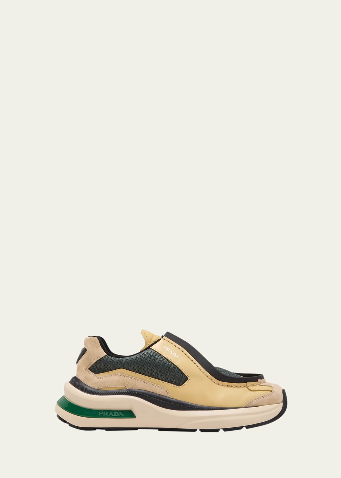 Prada Men s SYSTEME Suede and Mesh Sneakers Bergdorf Goodman