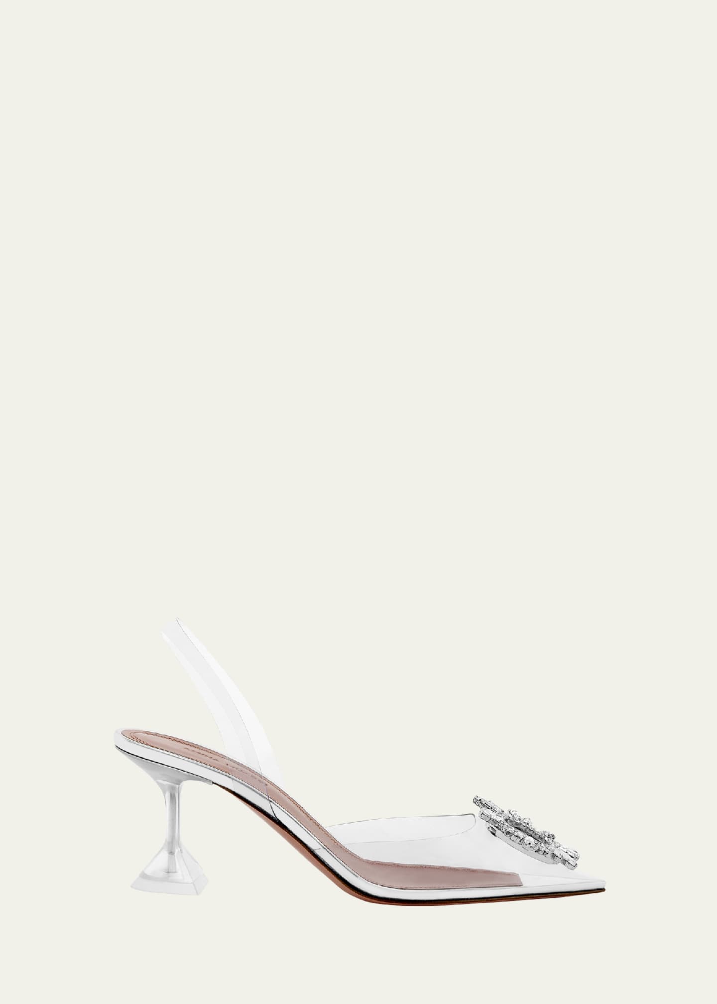 Amina Muaddi Begum Clear Crystal Slingback Pumps Image 1 of 5